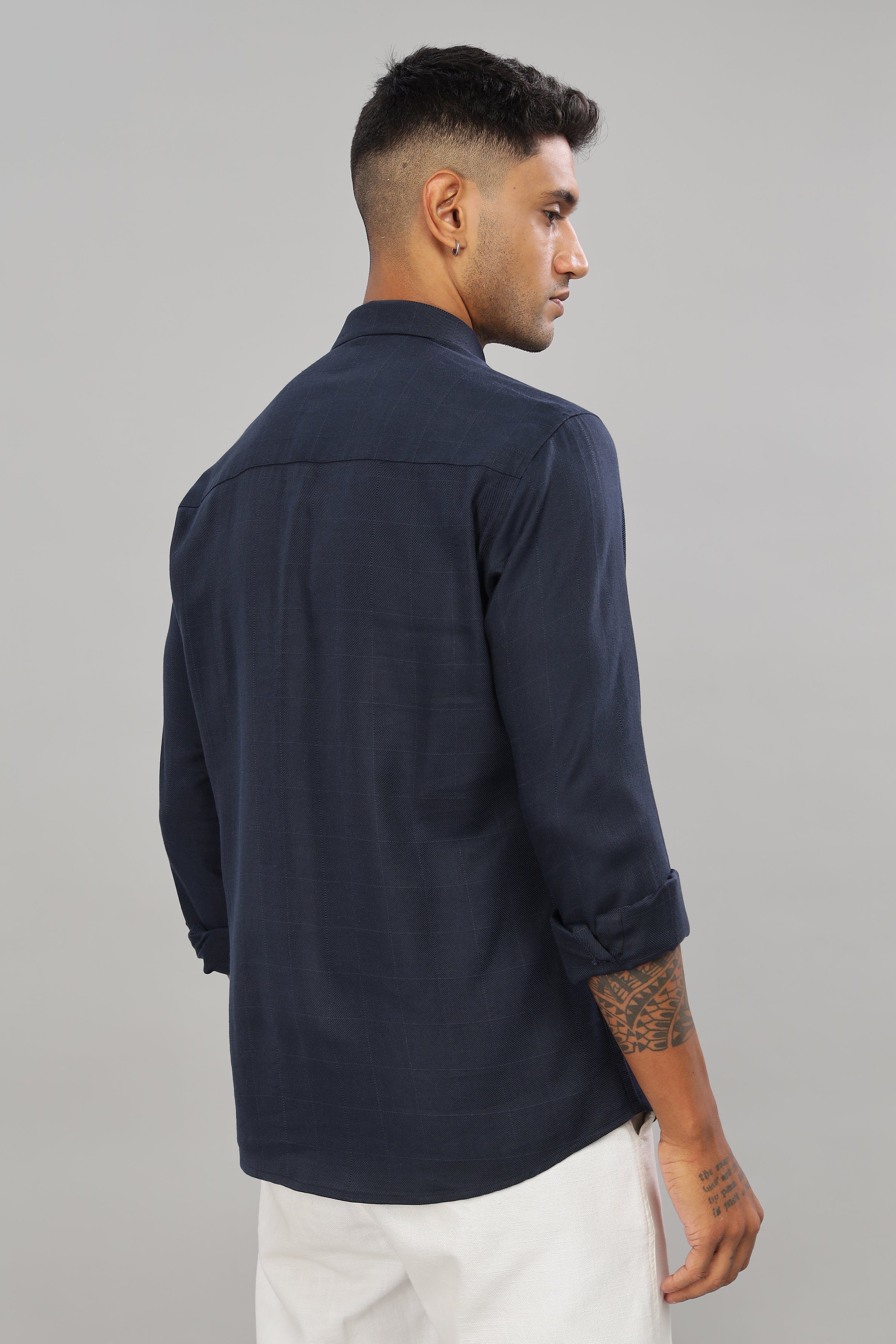 Navy Blue check shirt