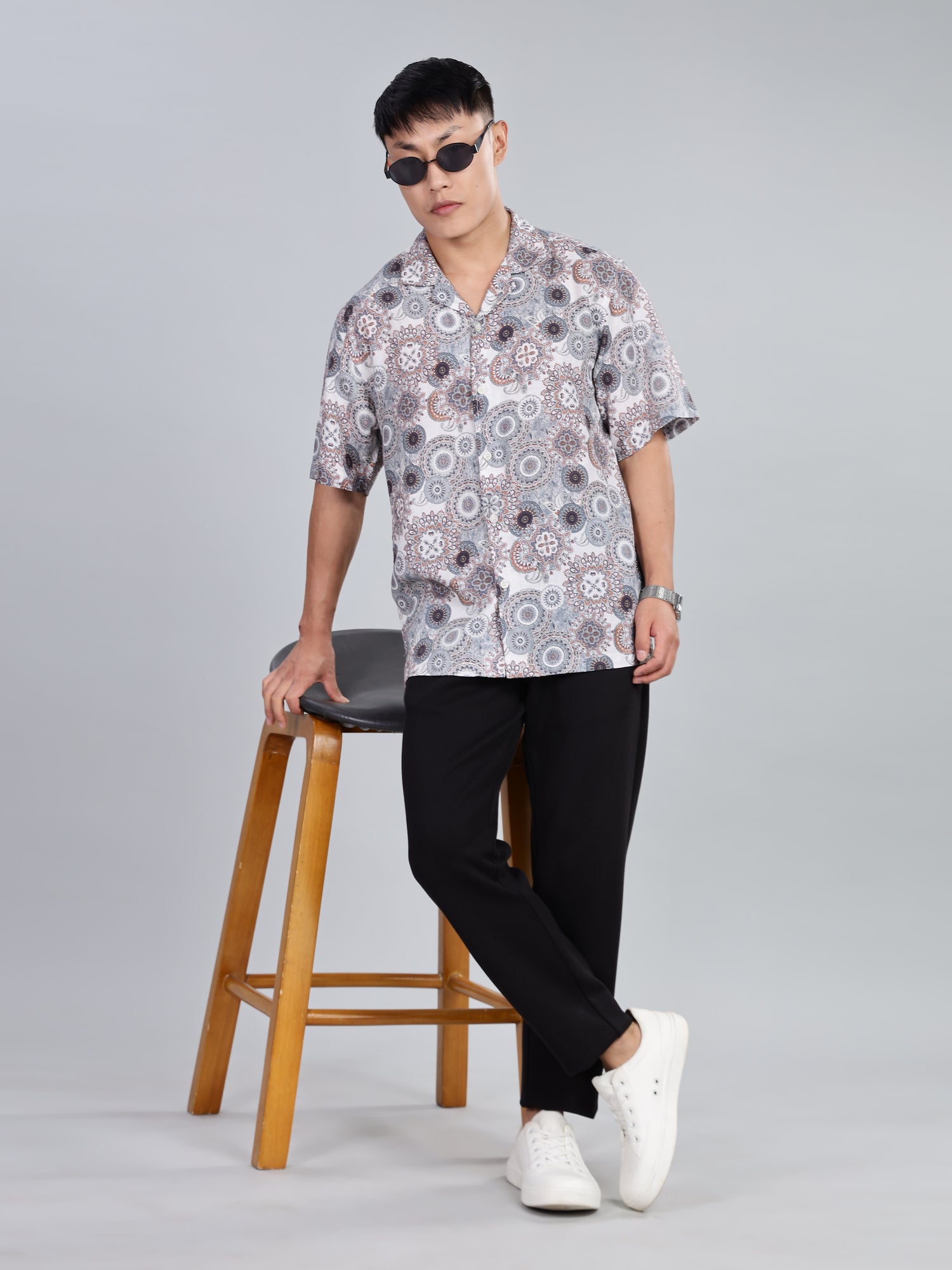 Box Fit Half Sleeve Shirt in Tencel and Linen