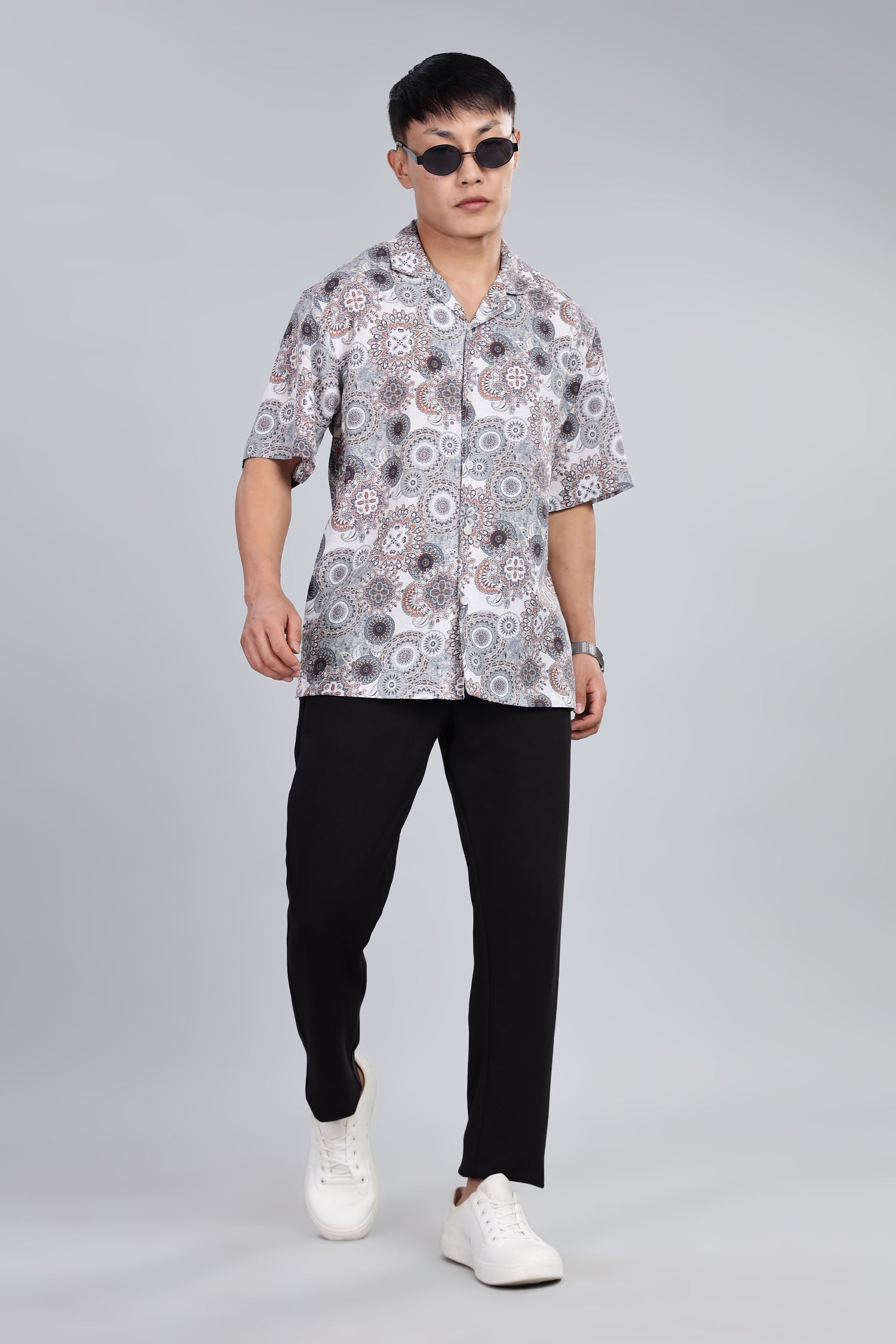 Box Fit Half Sleeve Shirt in Tencel and Linen