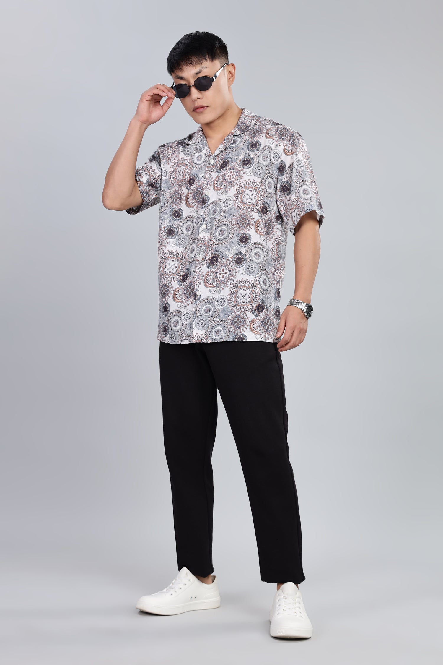 Box Fit Half Sleeve Shirt in Tencel and Linen