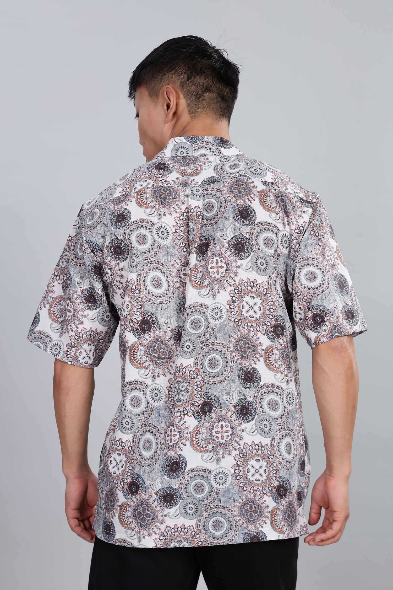 Box Fit Half Sleeve Shirt in Tencel and Linen