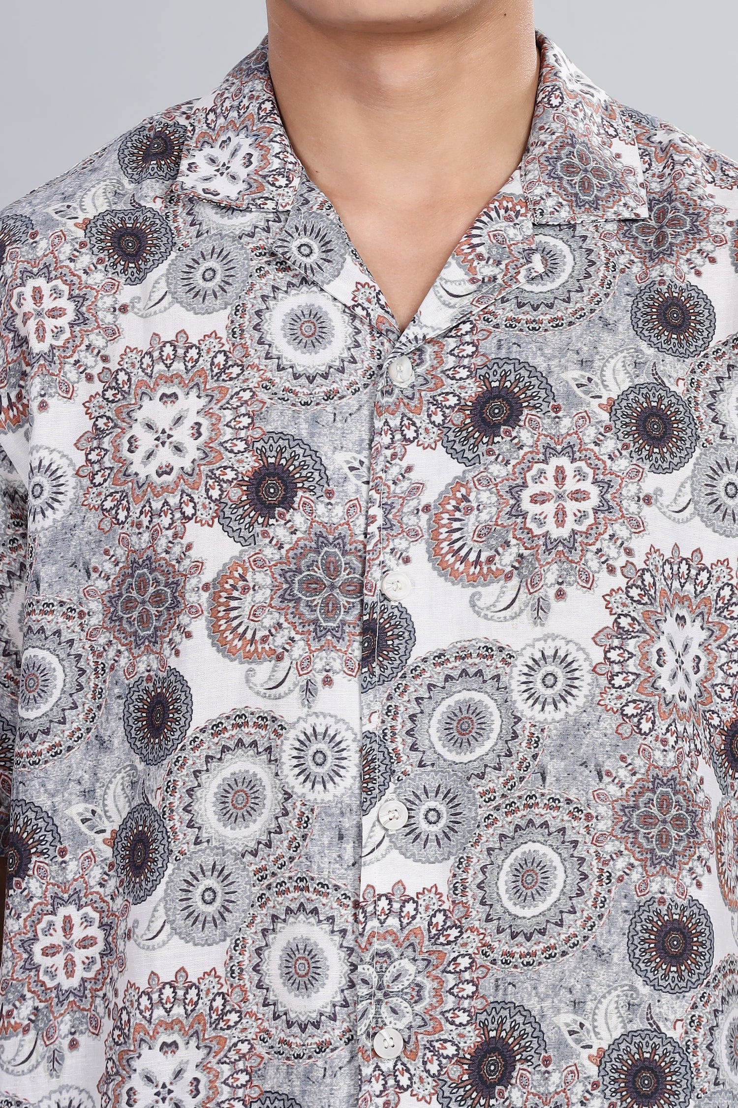 Box Fit Half Sleeve Shirt in Tencel and Linen