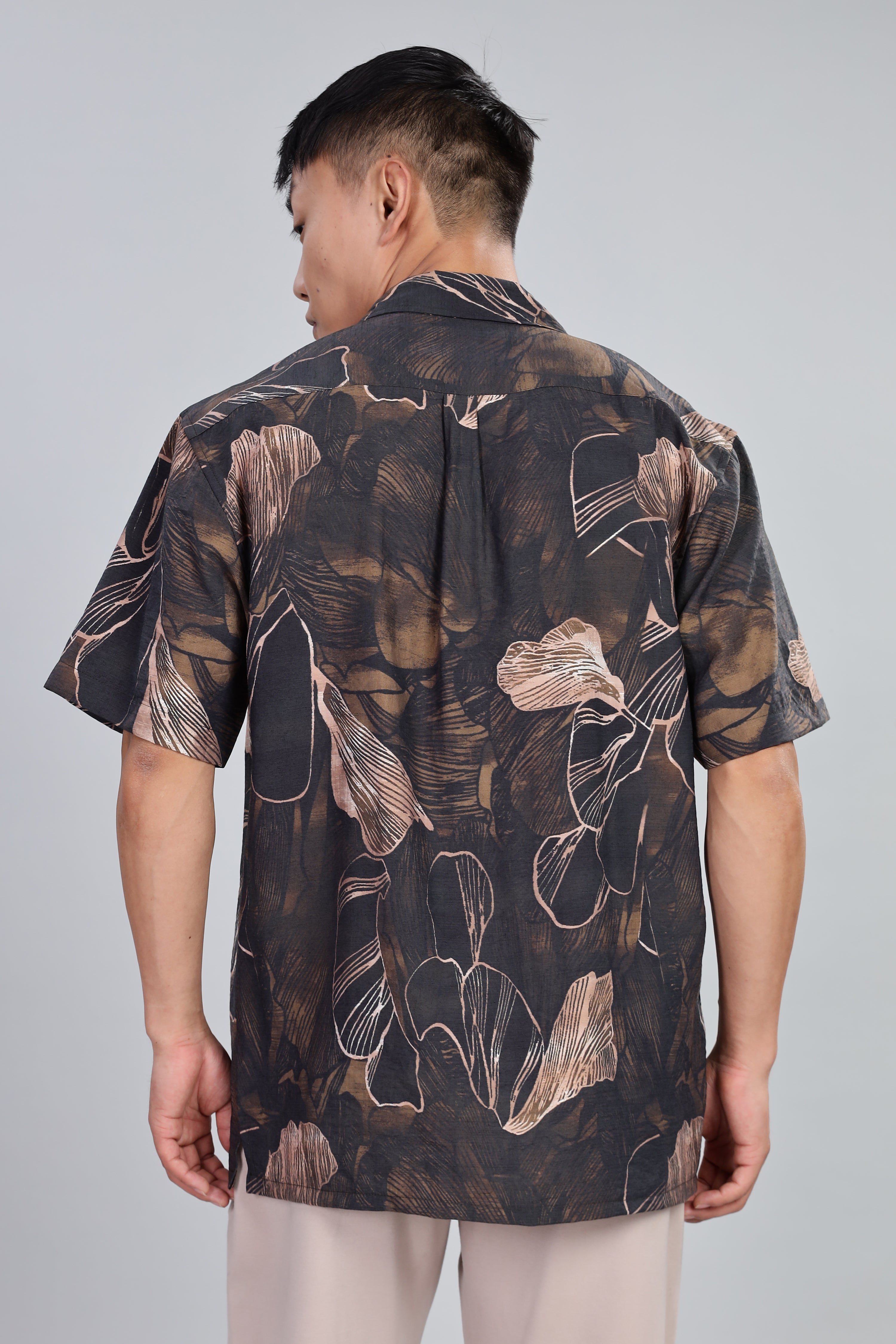 Box Fit Shirt in Cotton and Linen Mix