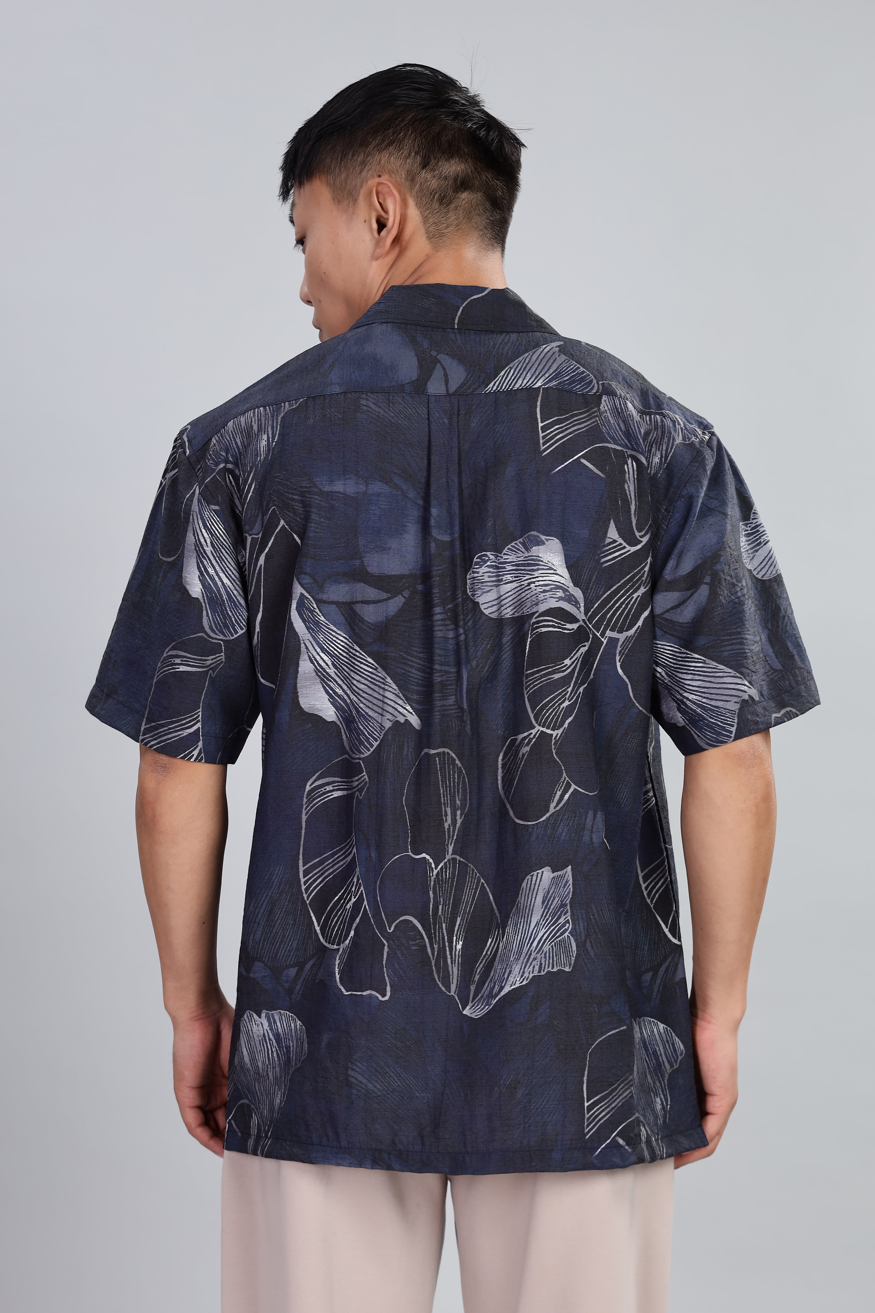 Box Fit Shirt in Cotton and Linen Mix