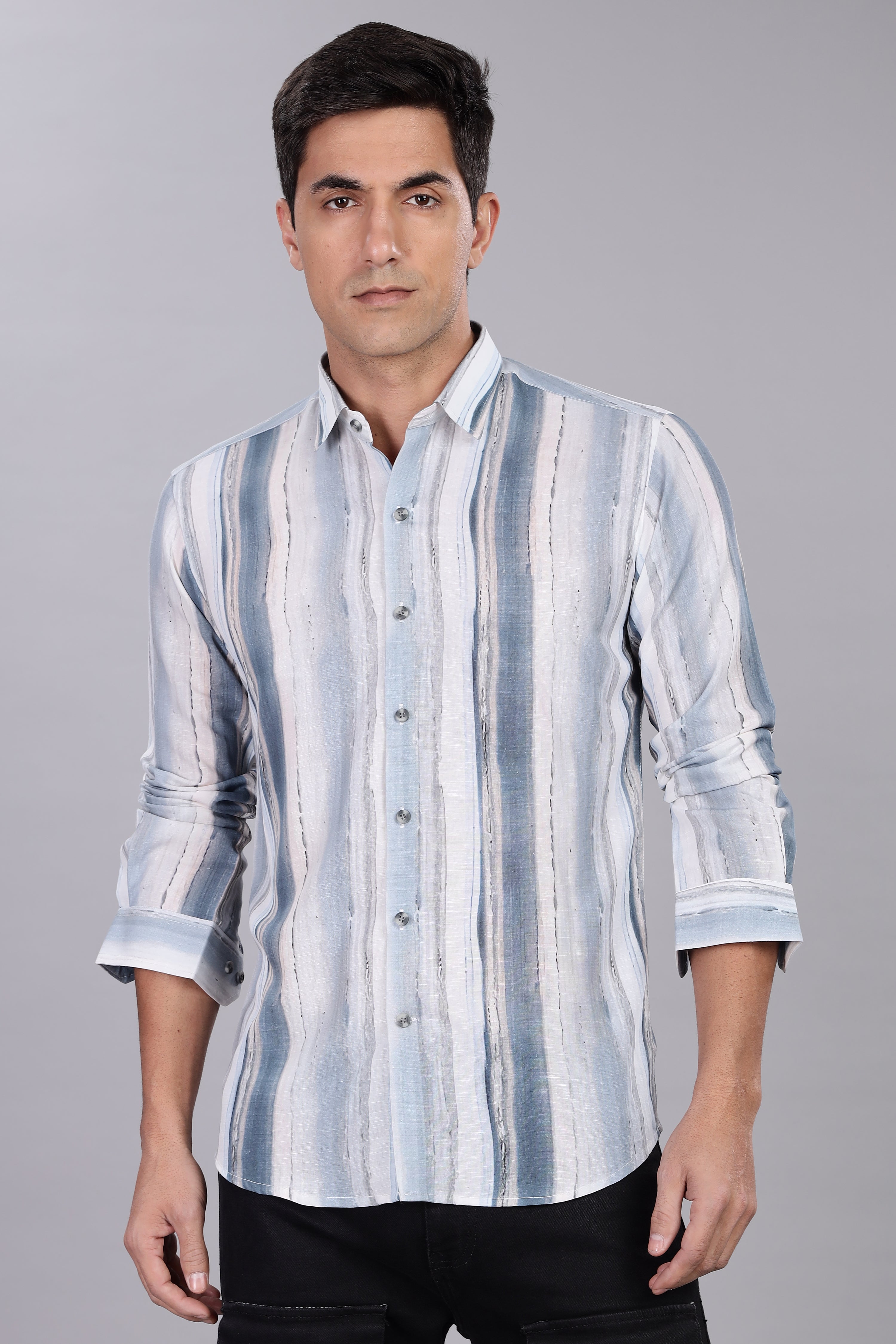 Smart Fit Shirt White Marble Texture Design