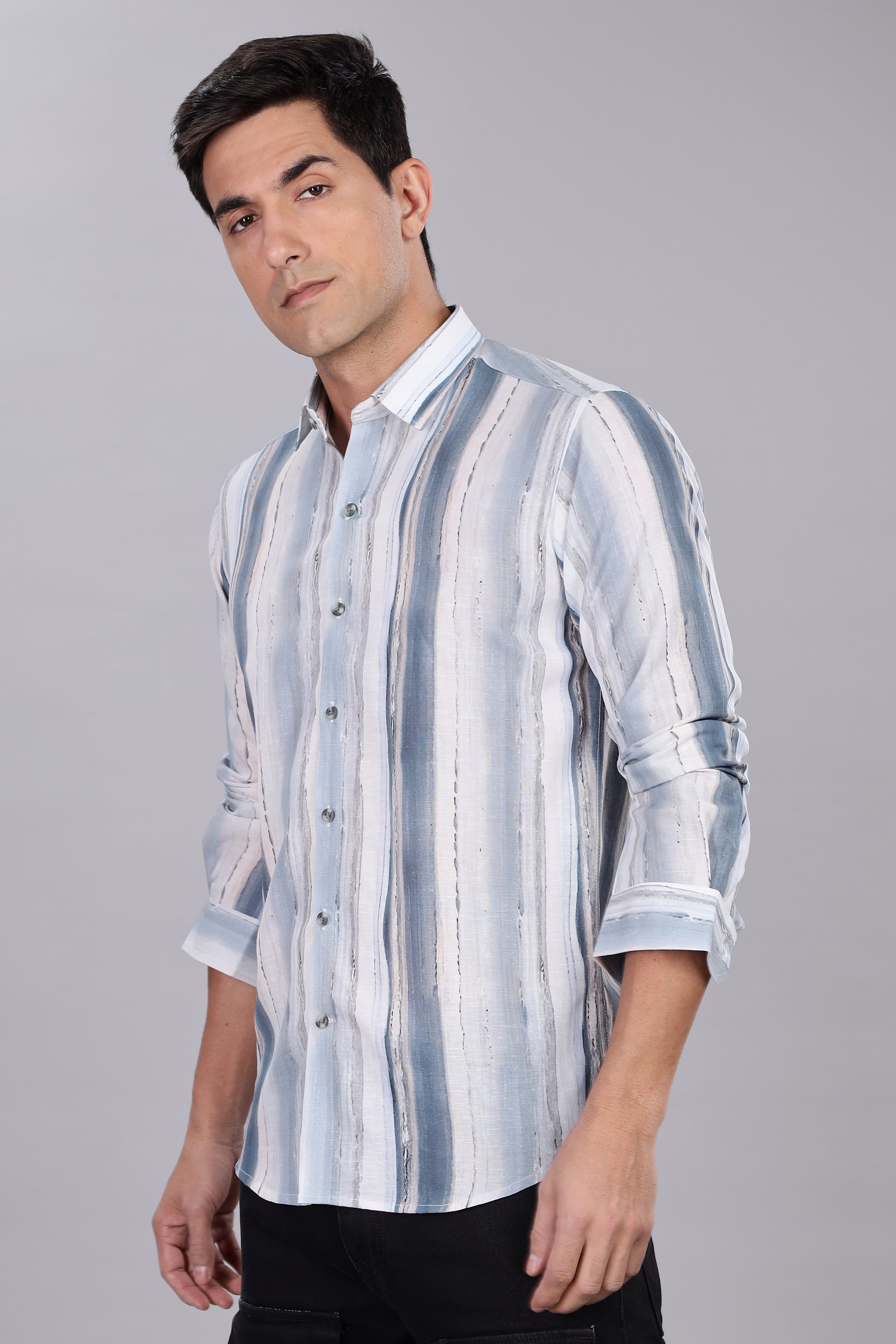 Smart Fit Shirt White Marble Texture Design