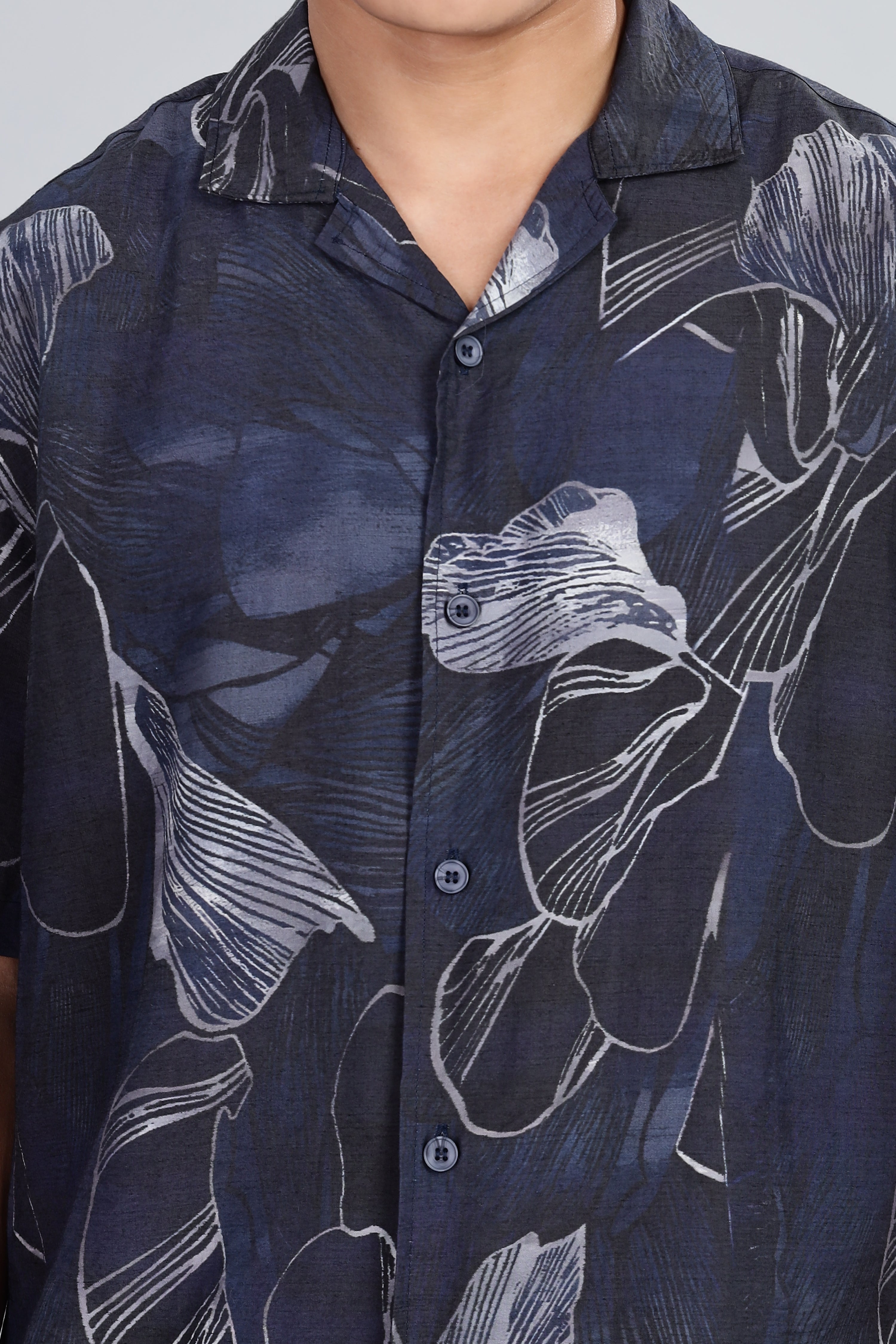 Box Fit Shirt in Cotton and Linen Mix