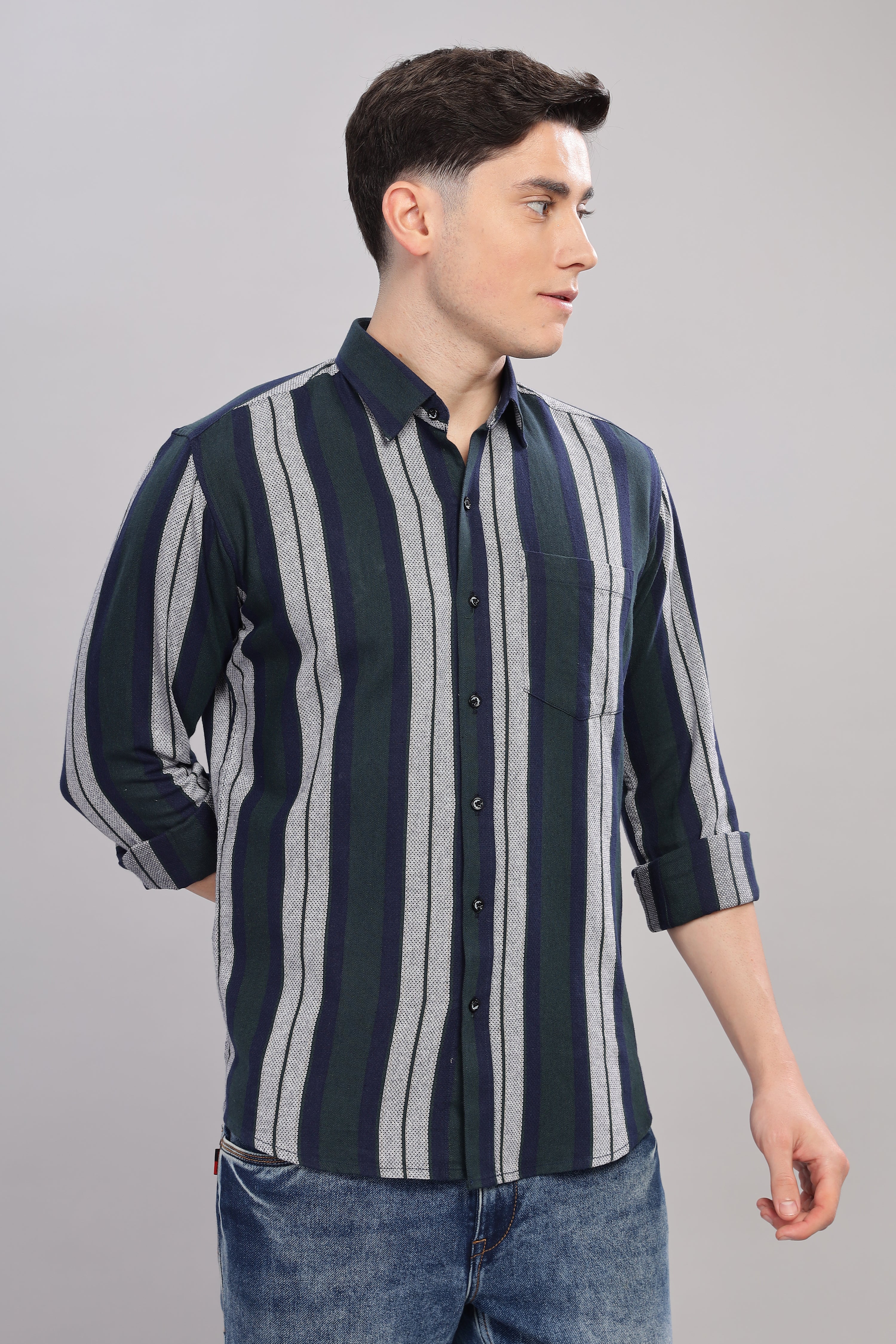 CAMISA ESTAMPADO FLORAL EFECTO PINCELADA