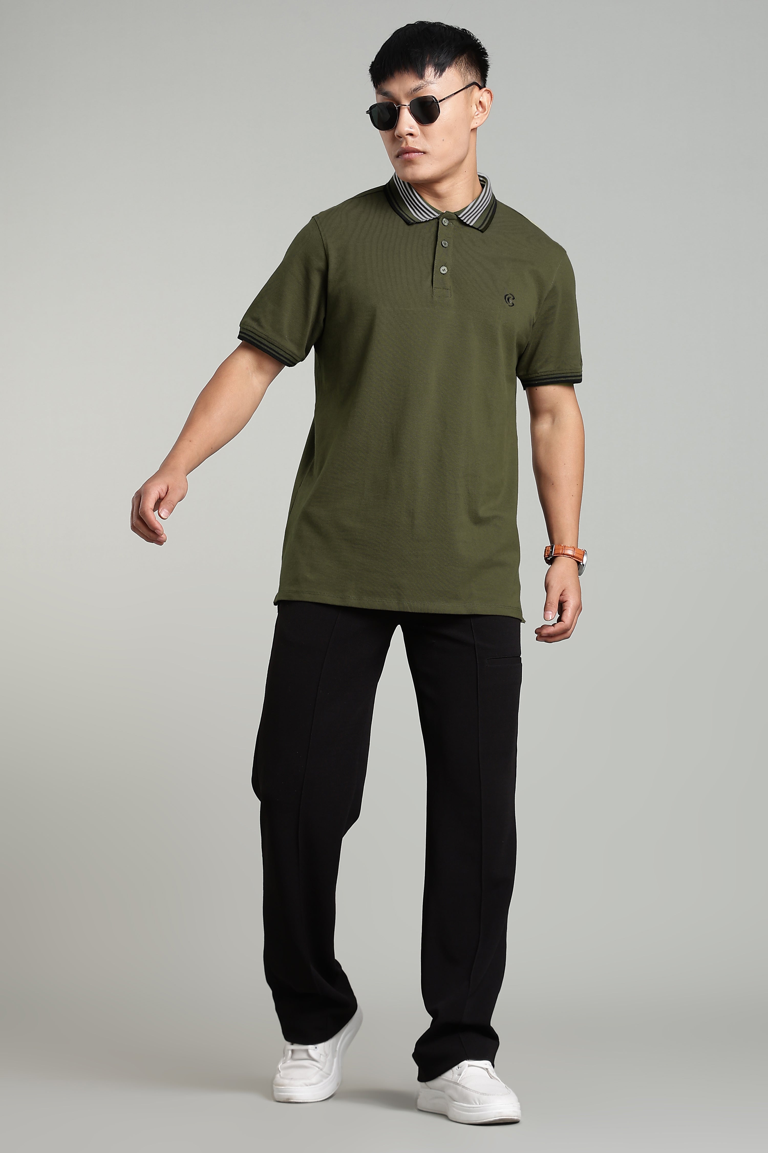 CAPDAZZ POLO OLIVE GREEN T-SHIRT