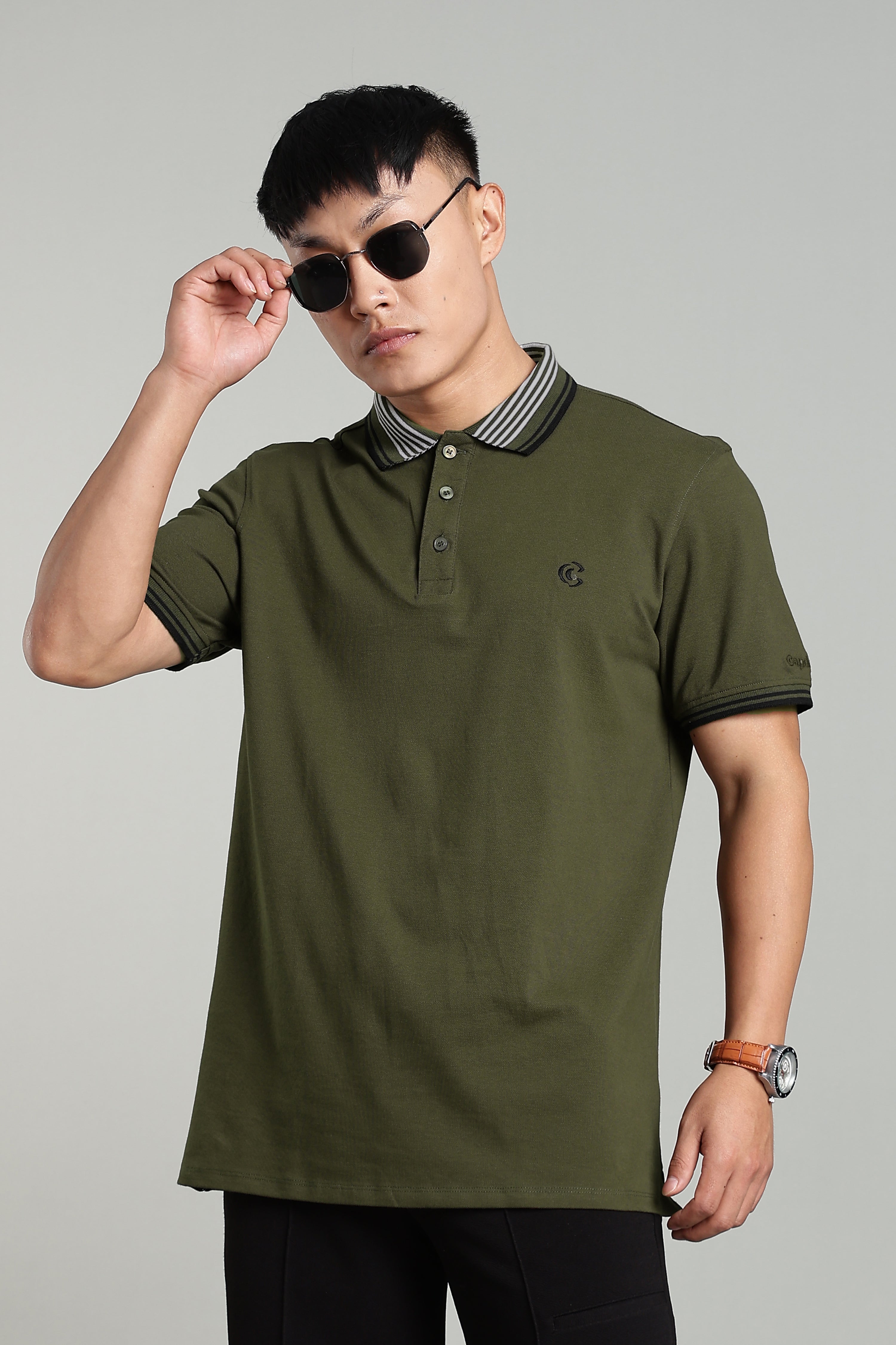 CAPDAZZ POLO OLIVE GREEN T-SHIRT