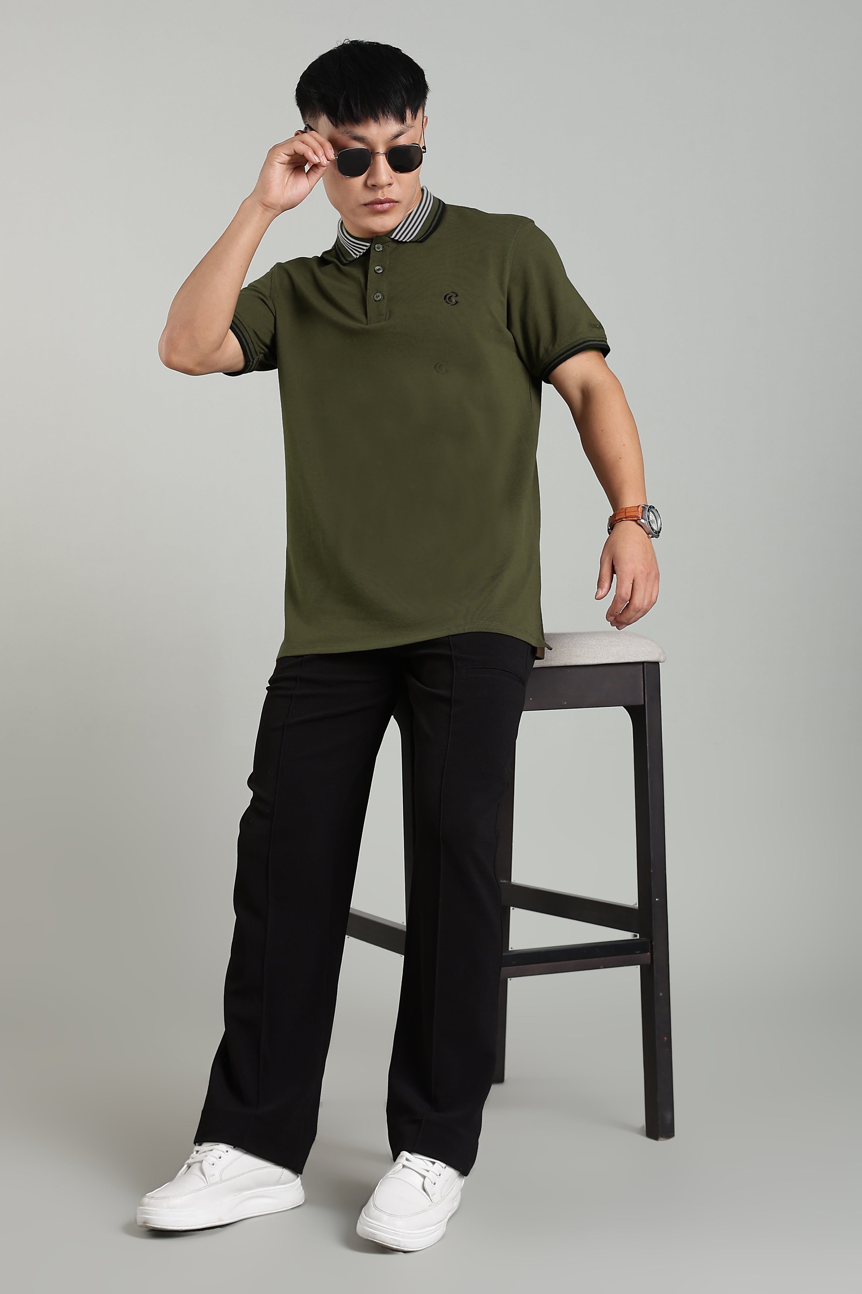 CAPDAZZ POLO OLIVE GREEN T-SHIRT