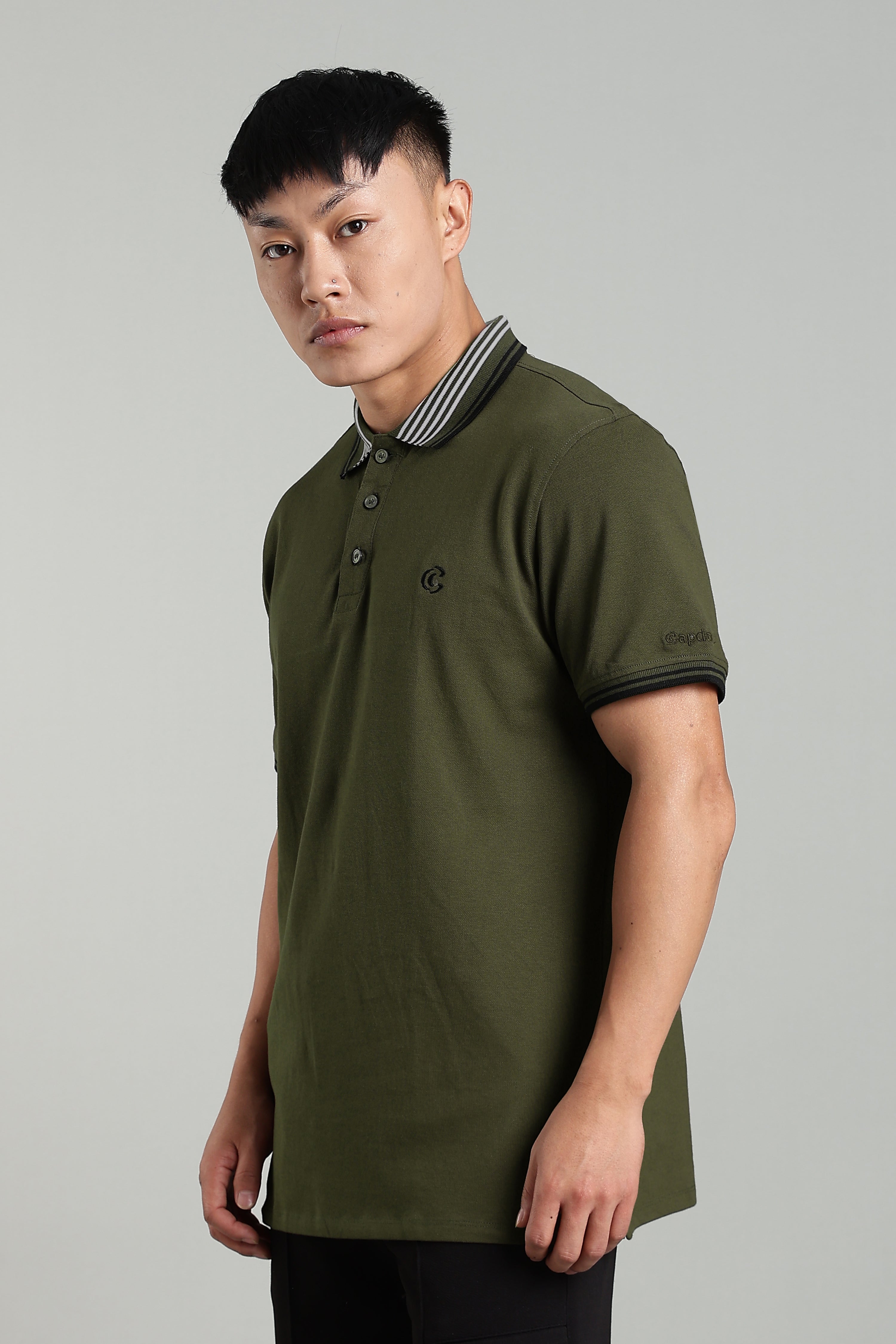 CAPDAZZ POLO OLIVE GREEN T-SHIRT