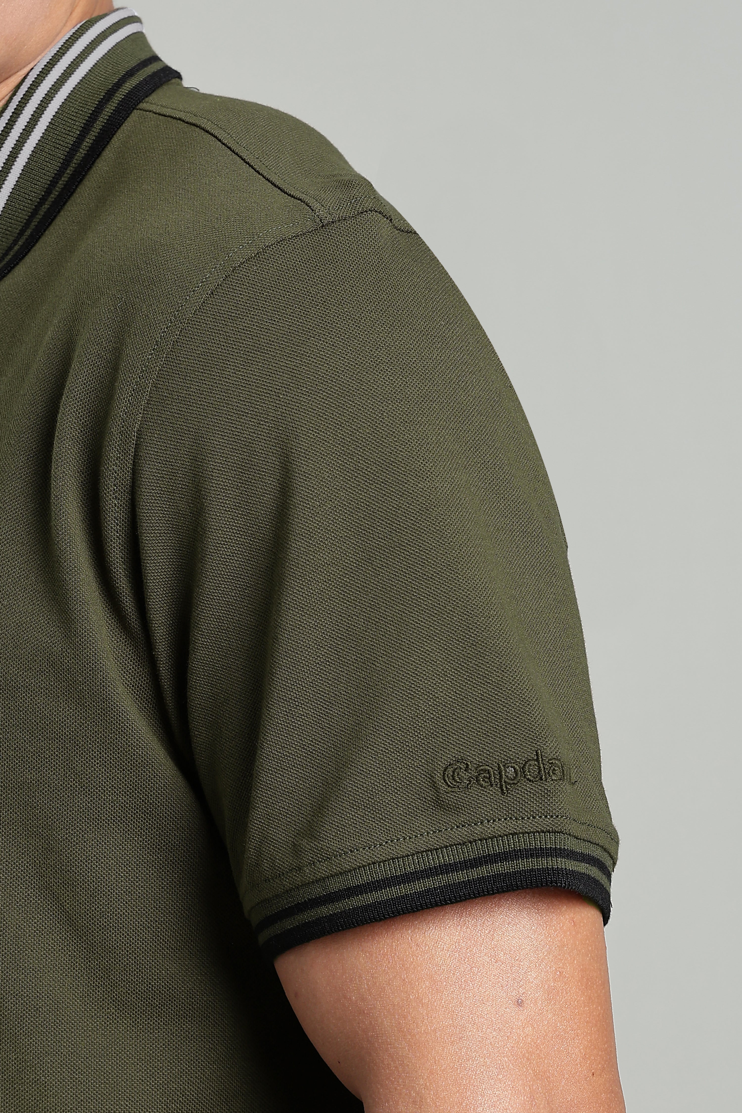 CAPDAZZ POLO OLIVE GREEN T-SHIRT