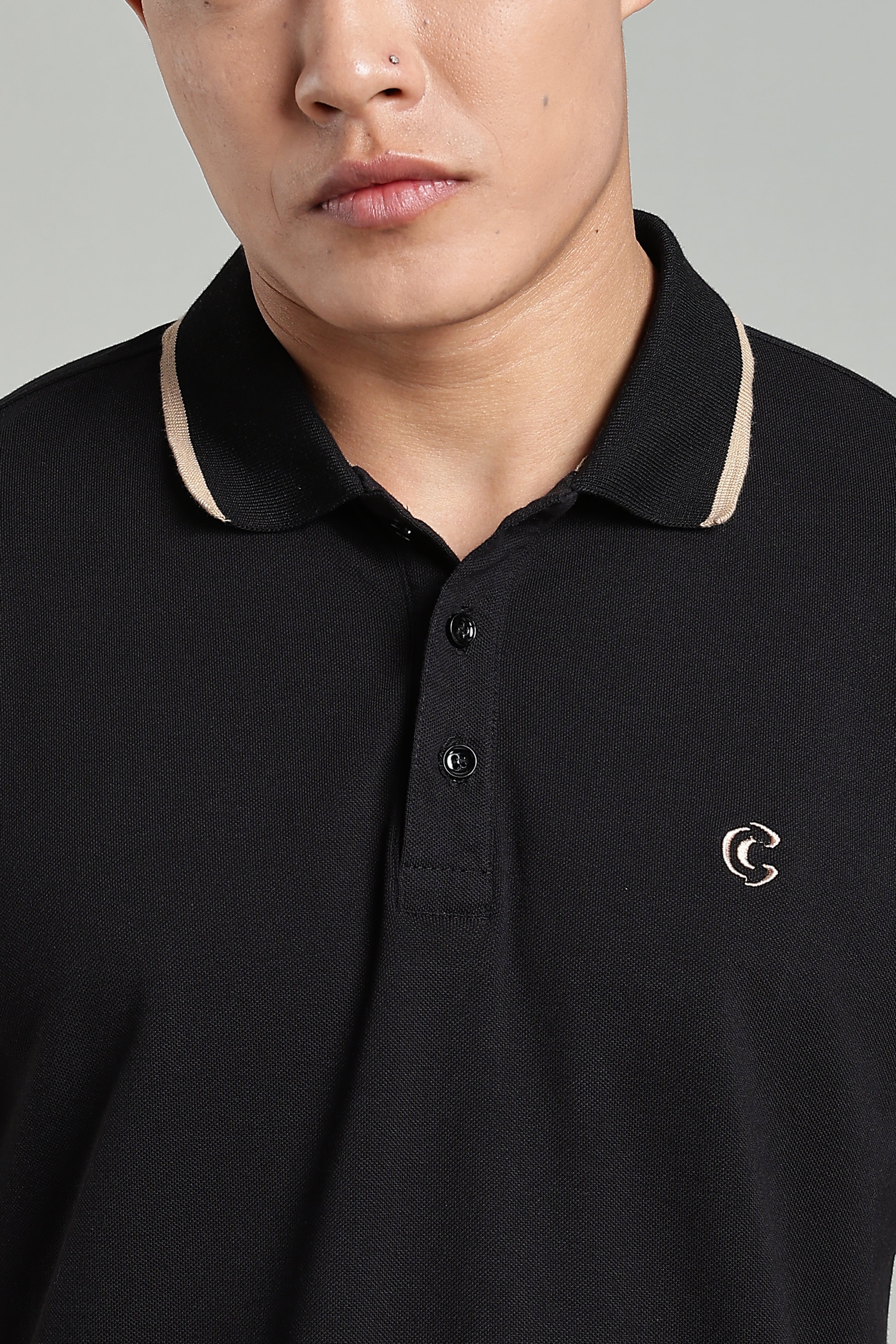 CAPDAZZ BLACK POLO T-SHIRT