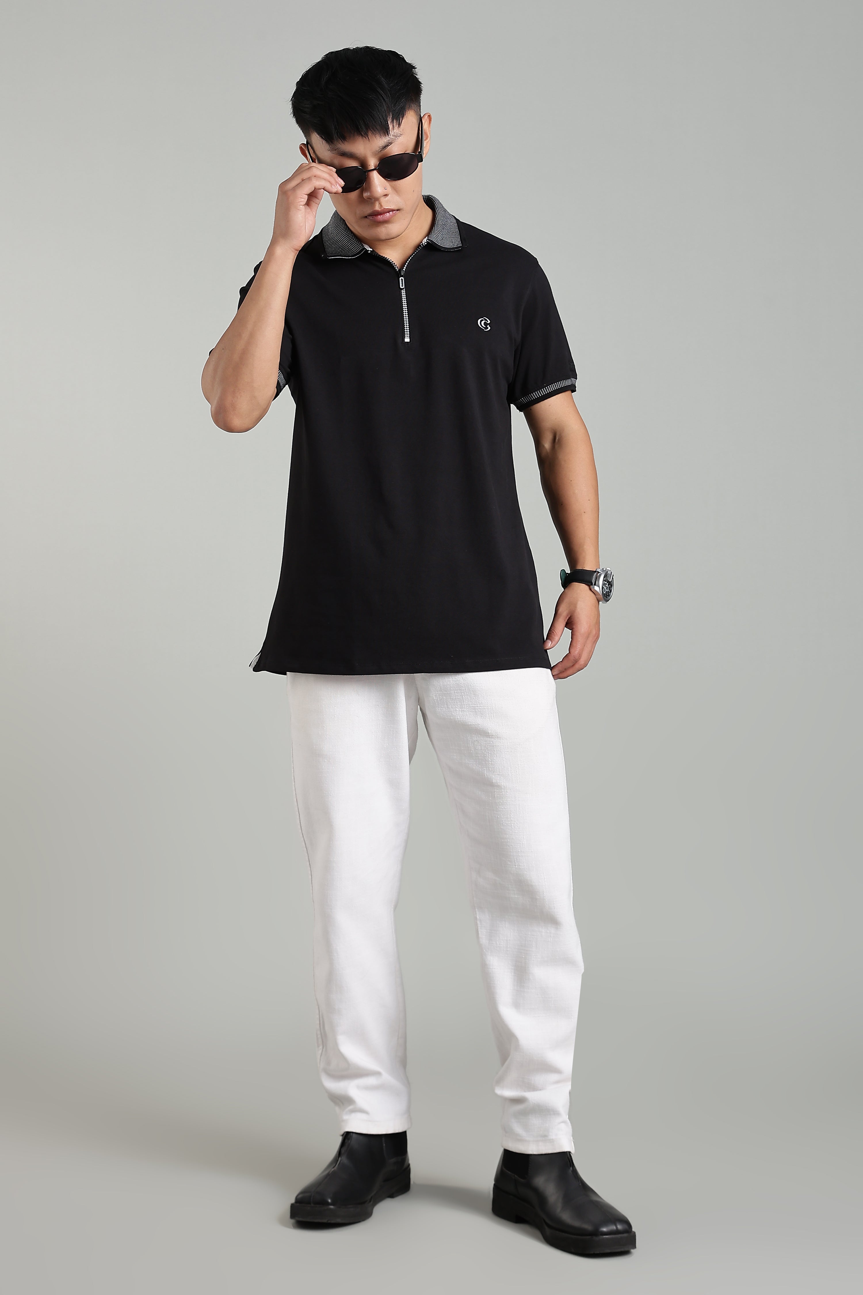 CAPDAZZ POLO BLACK T-SHIRT