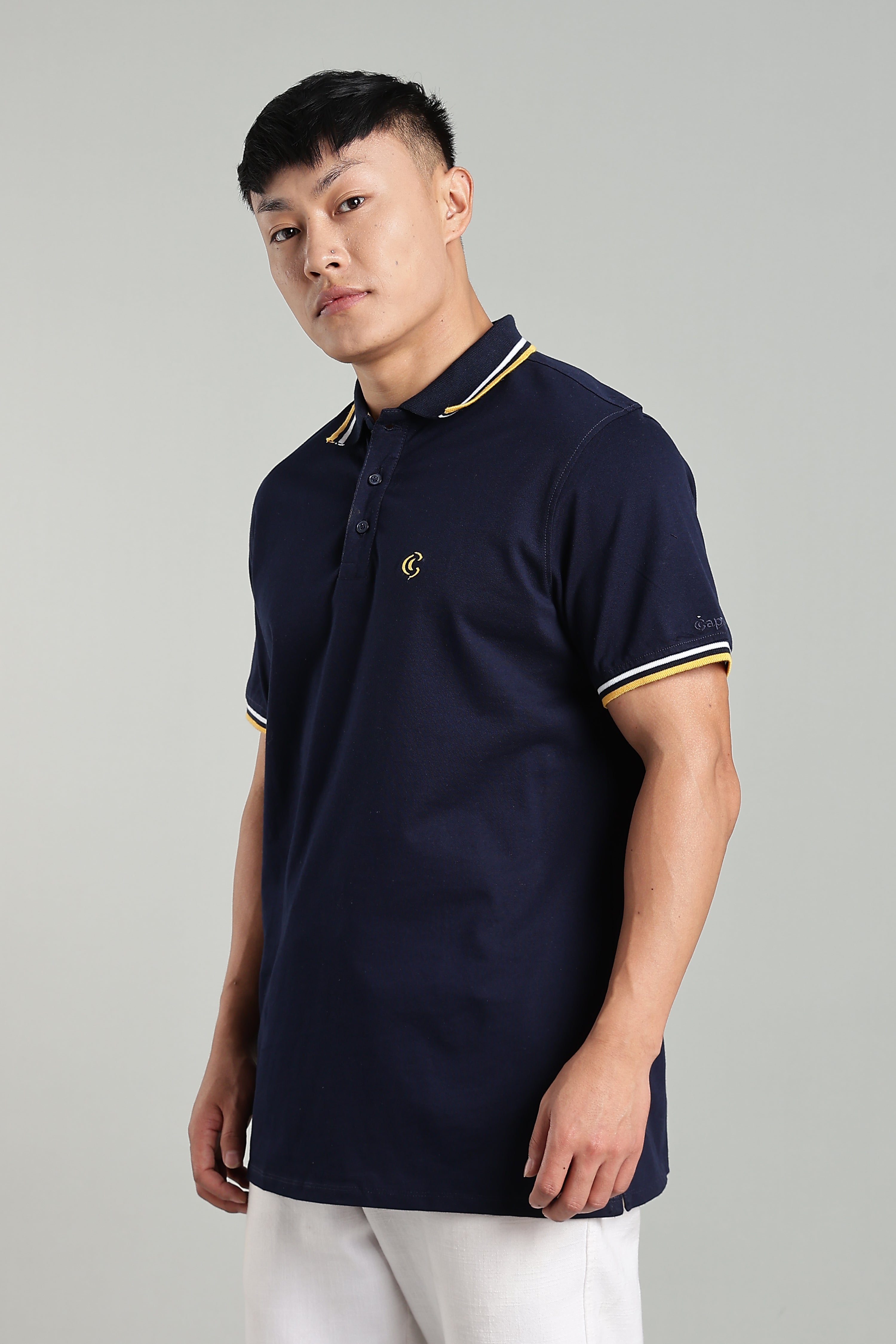 CAPDAZZ NAVY BLUE POLO T-SHIRT