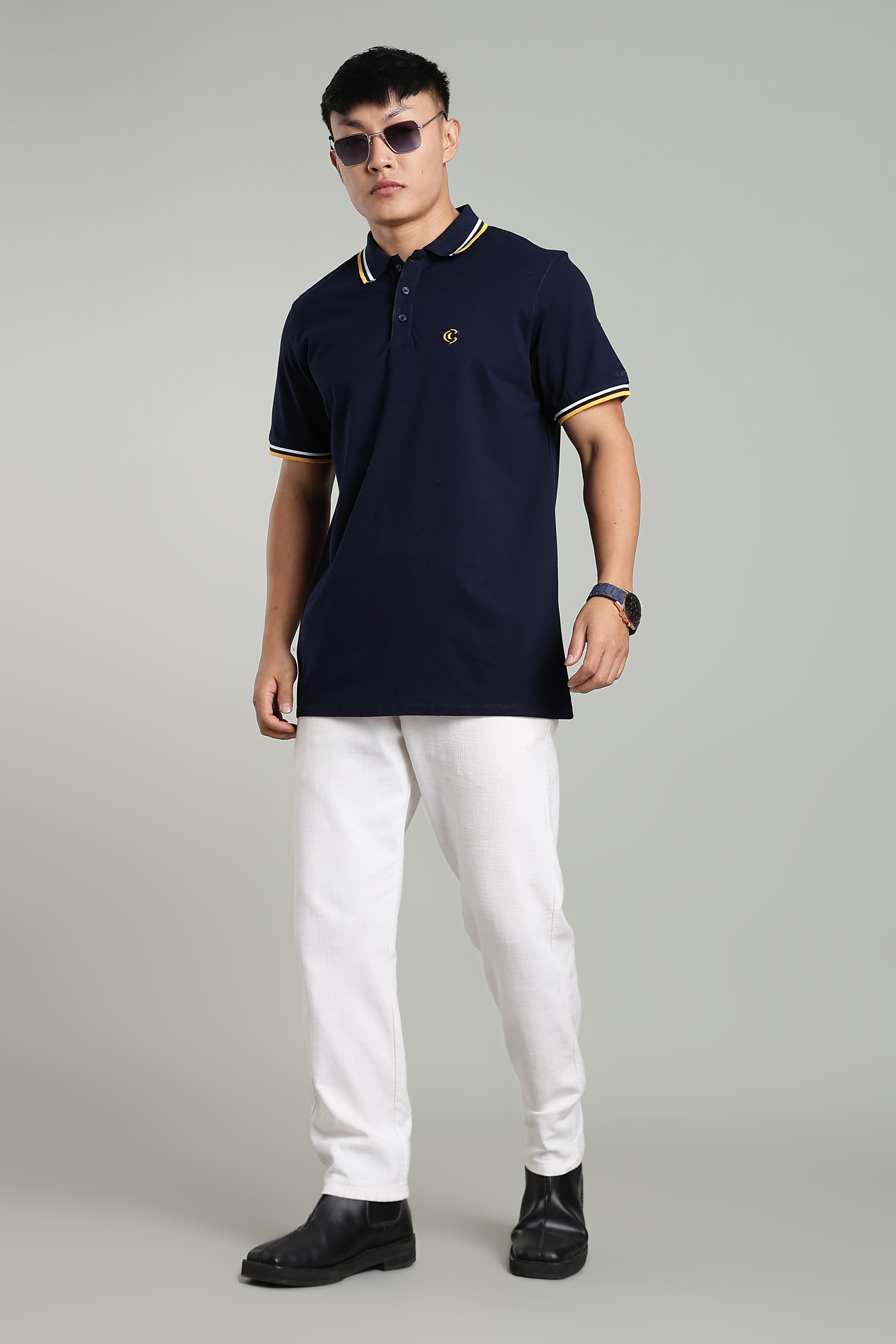 CAPDAZZ NAVY BLUE POLO T-SHIRT