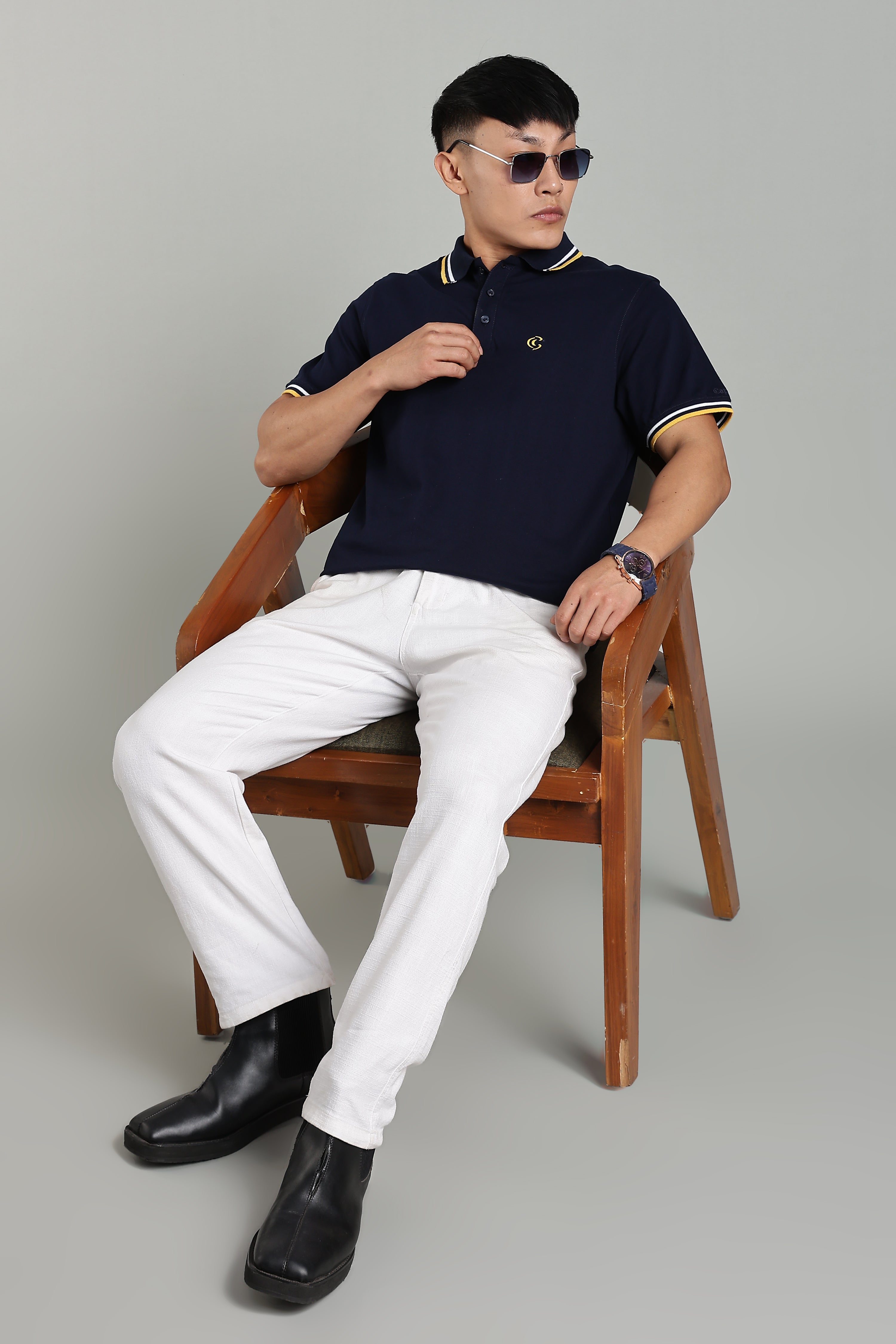 CAPDAZZ NAVY BLUE POLO T-SHIRT