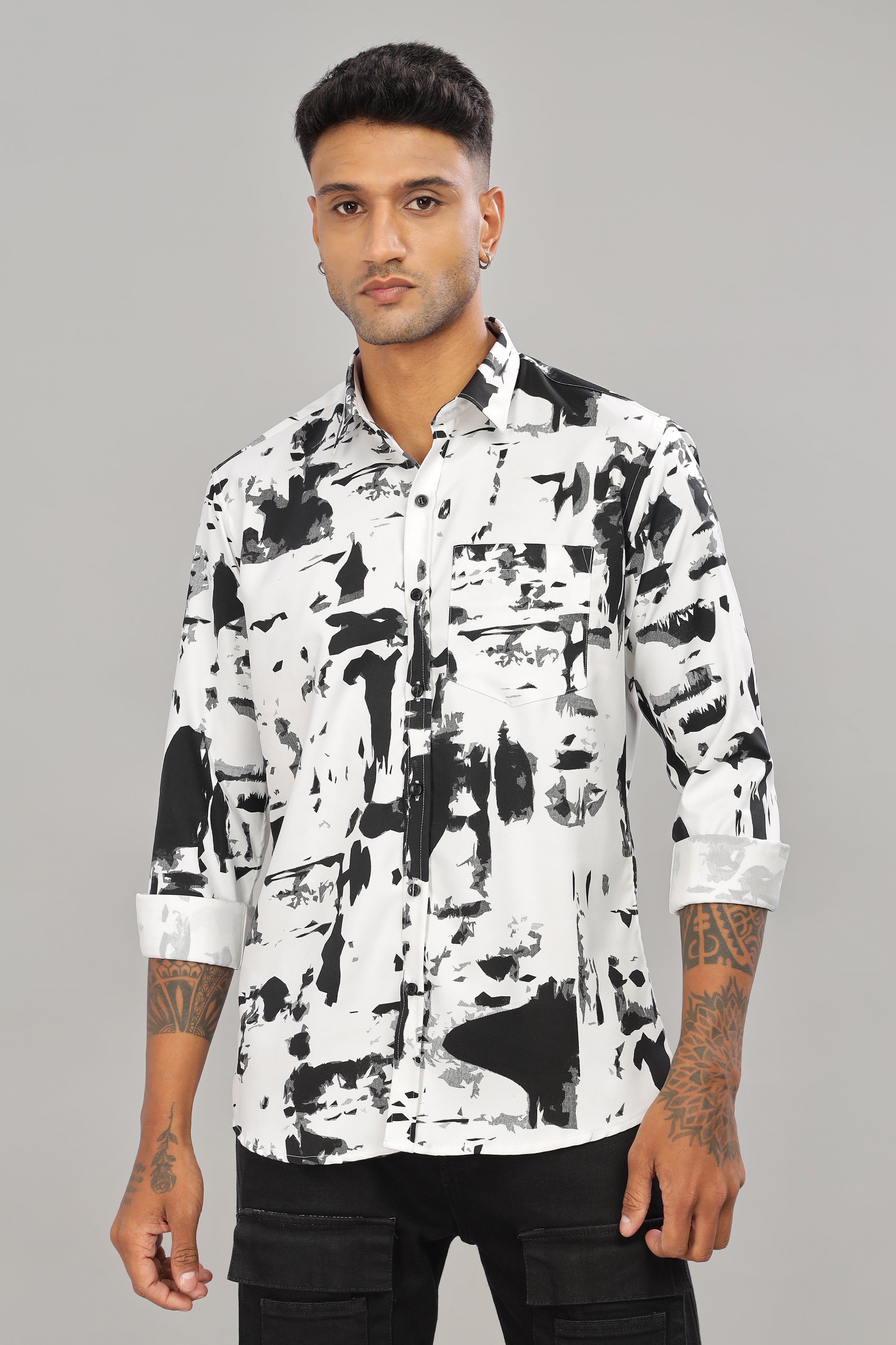 White Abstract Shirt