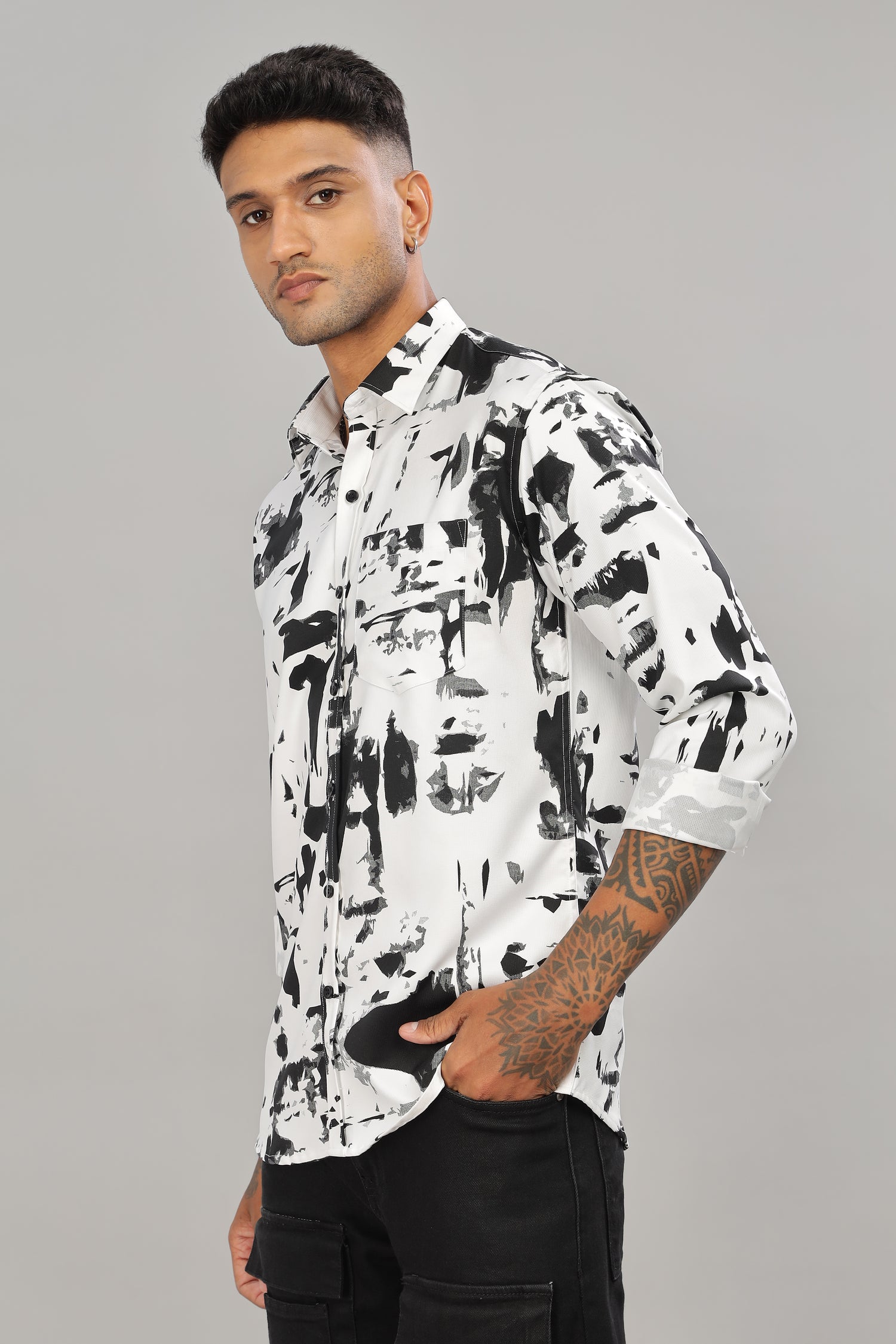 White Abstract Shirt