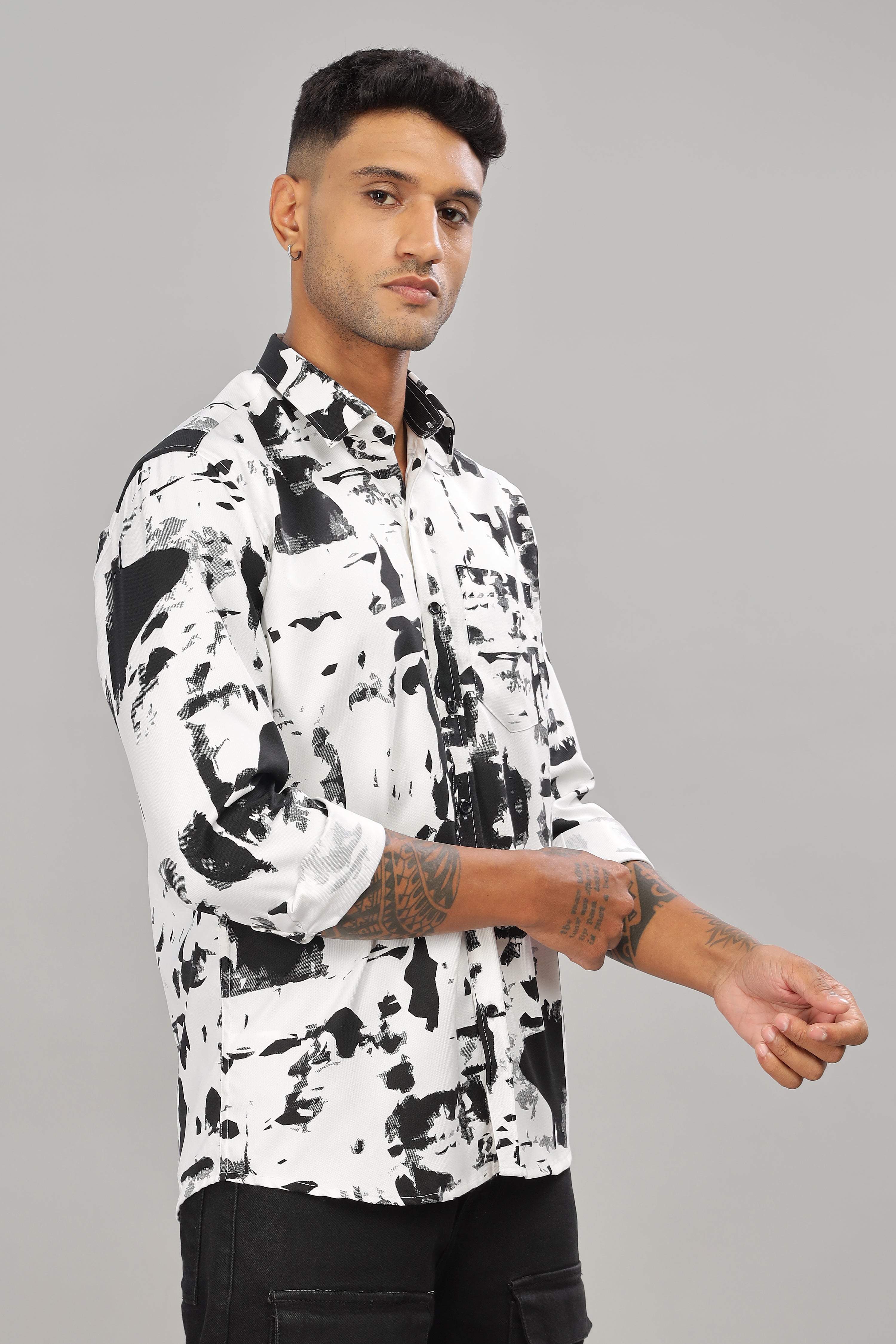 White Abstract Shirt