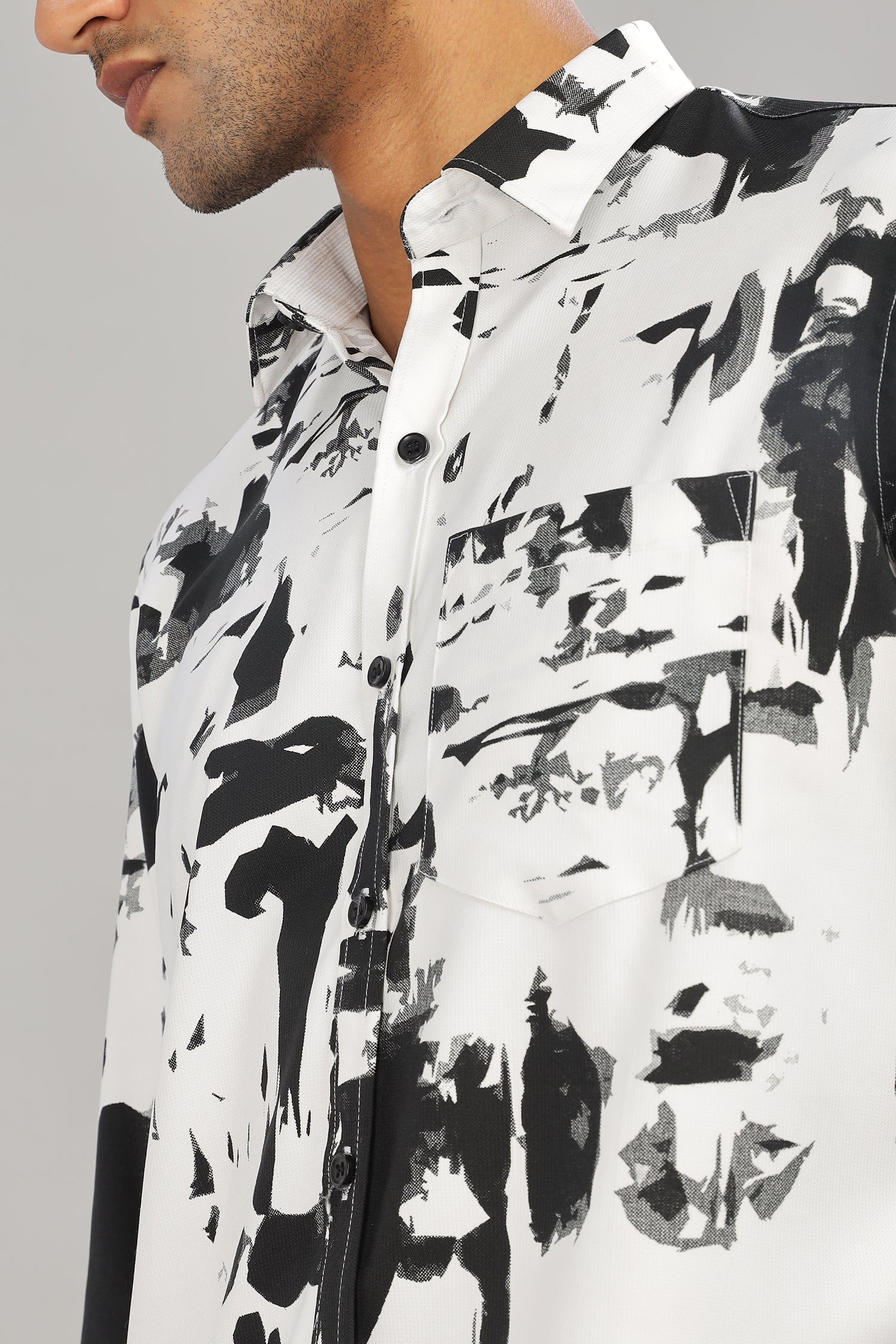 White Abstract Shirt