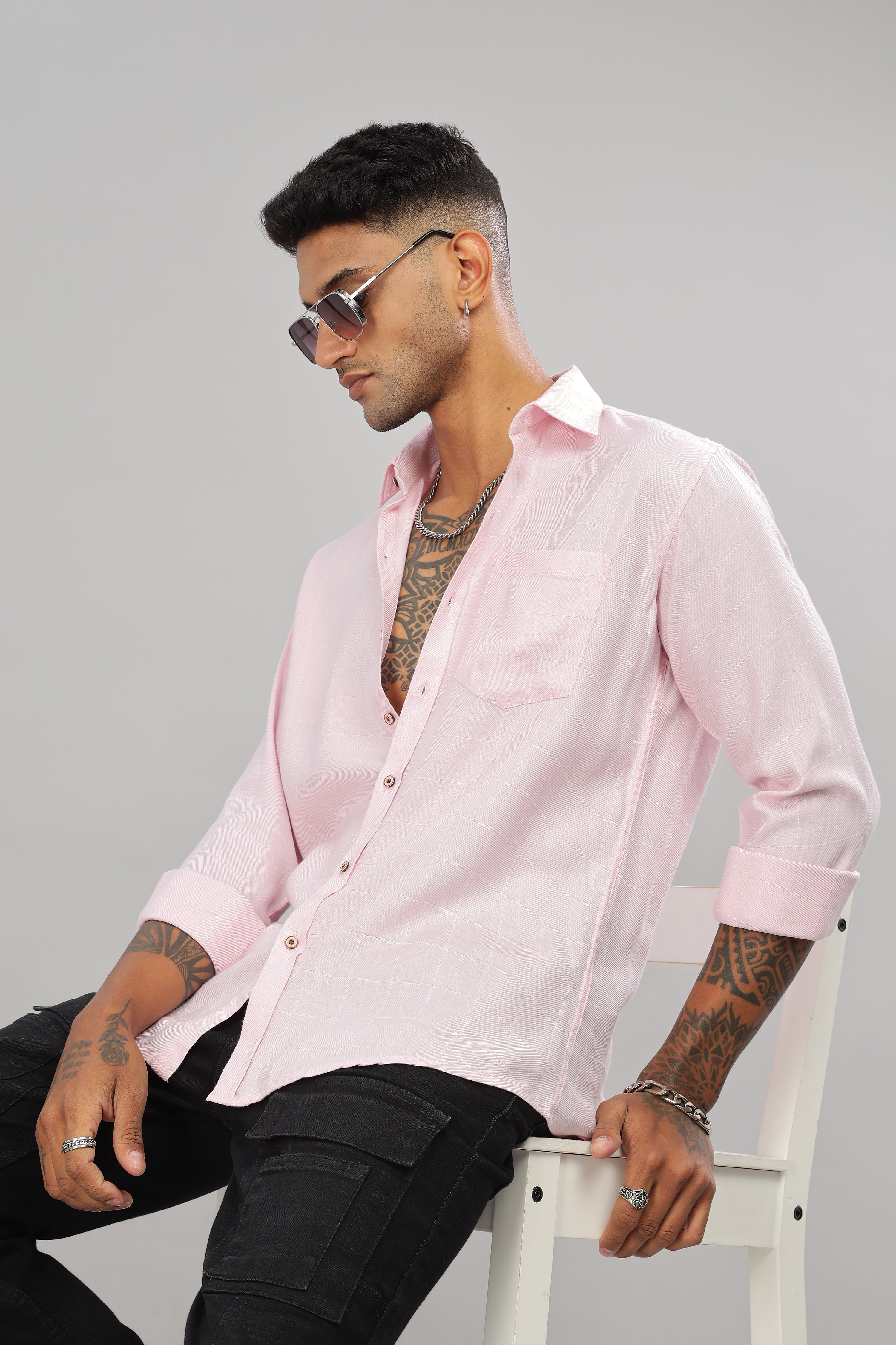 Pink Check Shirt