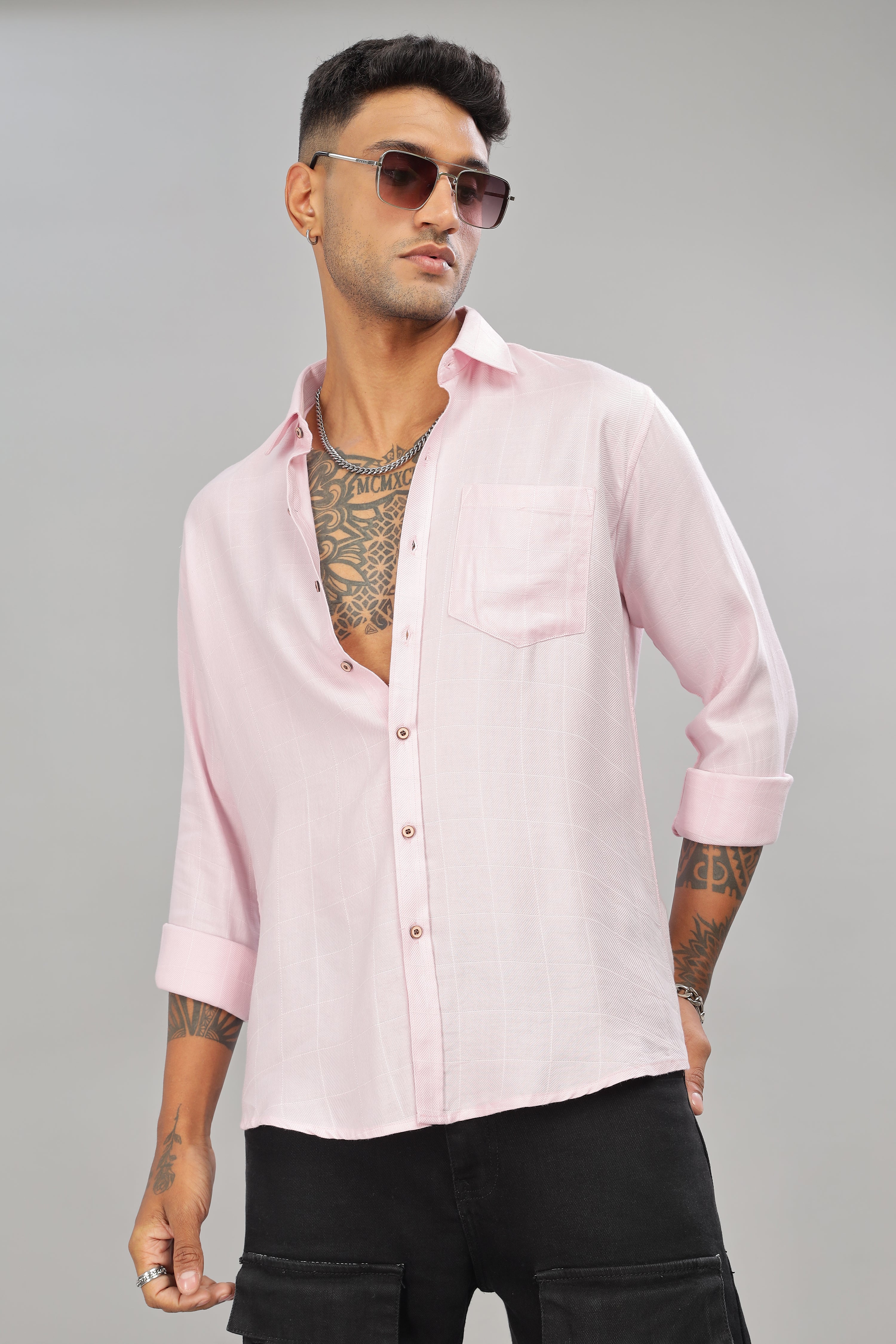 Pink Check Shirt