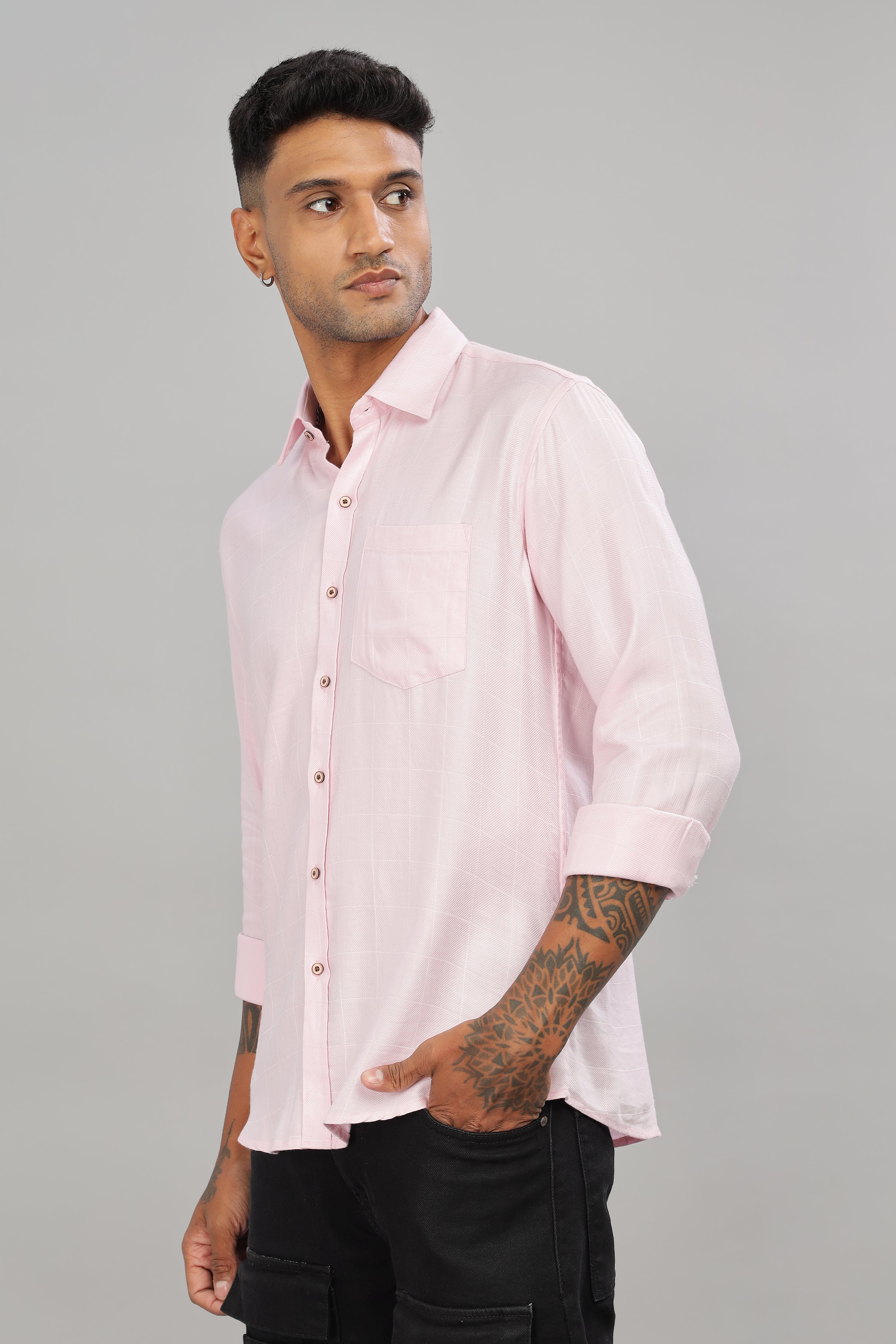 Pink Check Shirt