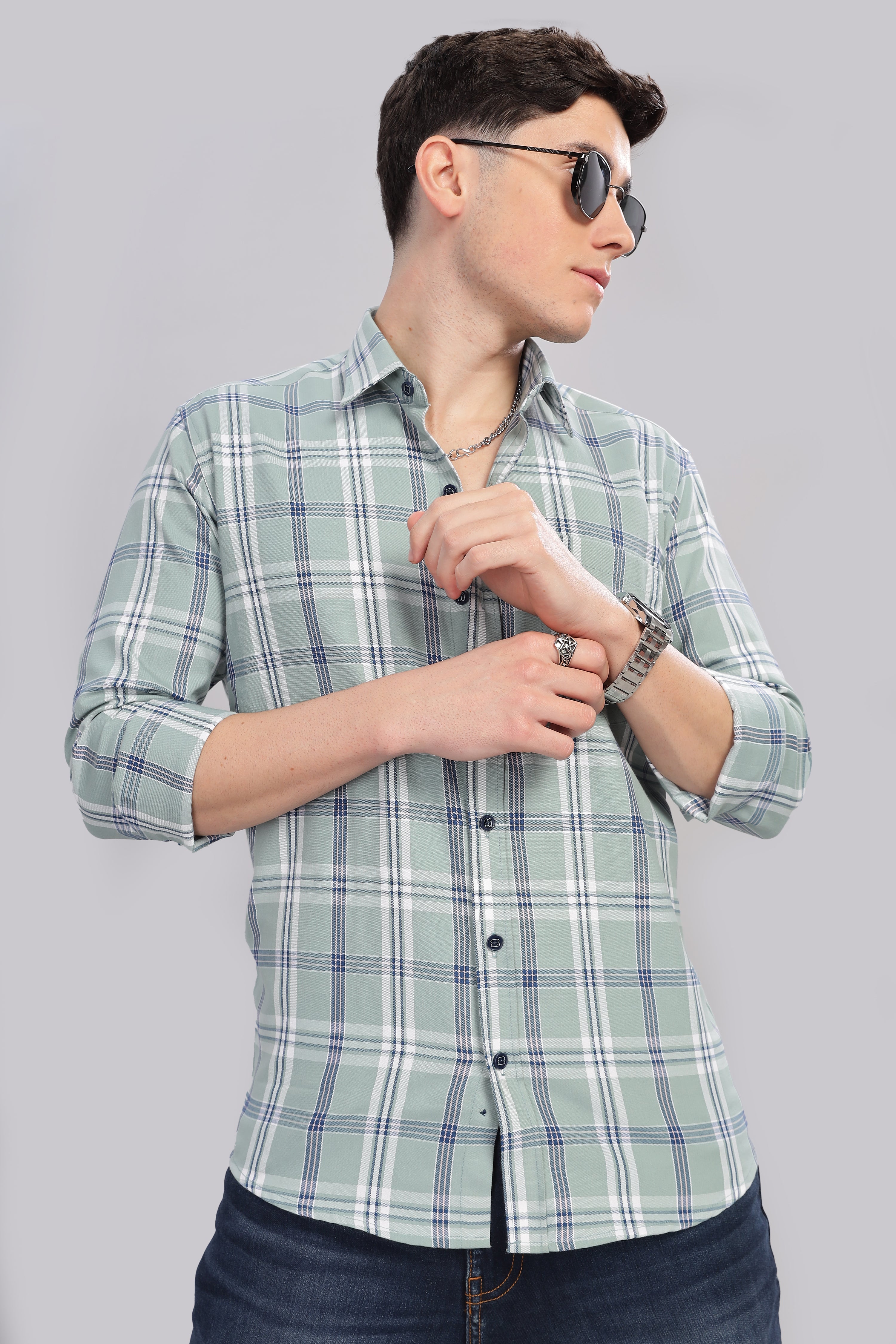 Green check Shirt