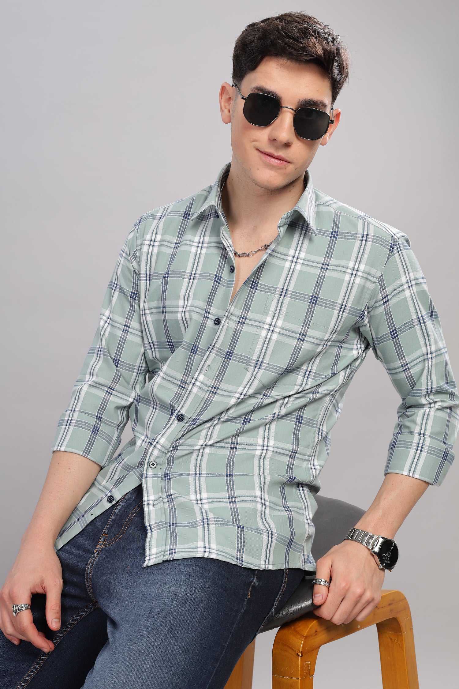 Green check Shirt