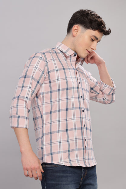 Pink check Shirt