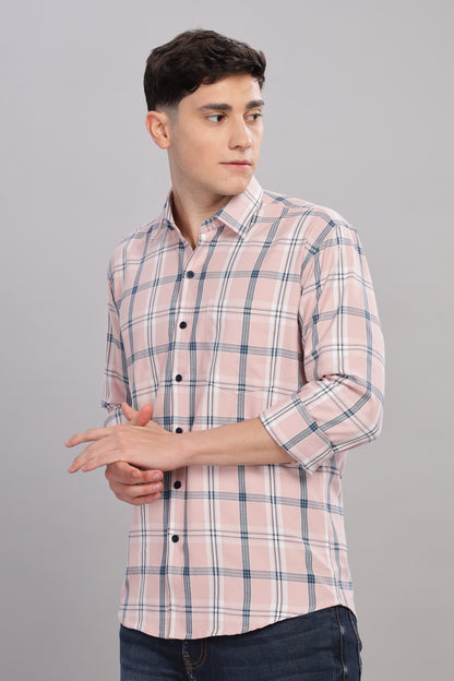 Pink check Shirt