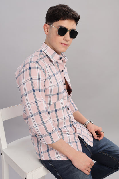 Pink check Shirt