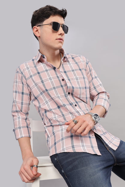 Pink check Shirt