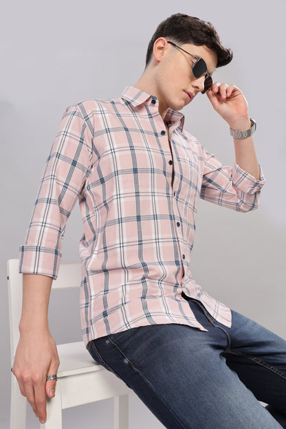 Pink check Shirt