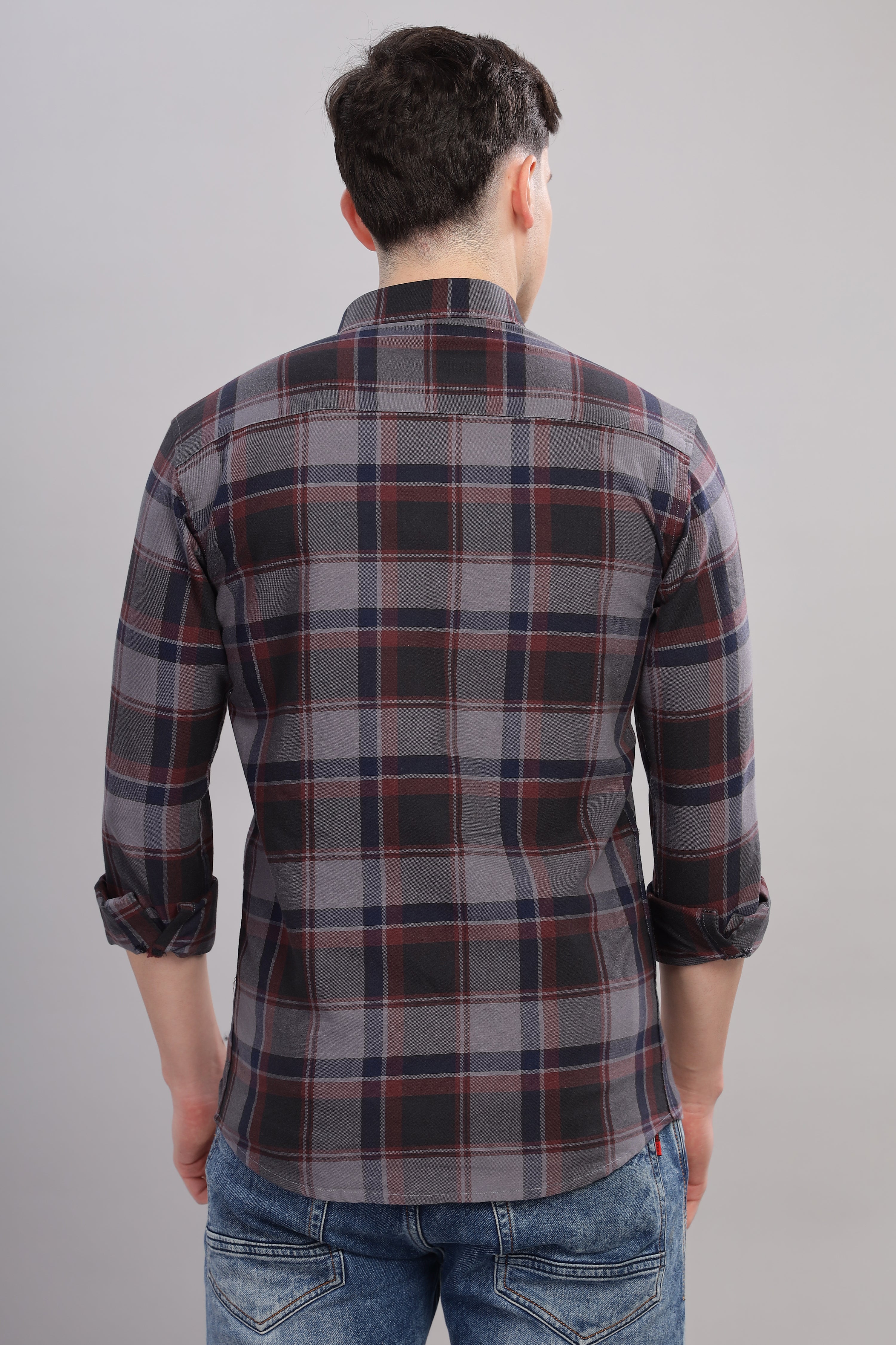 Bold Grey and black check shirt