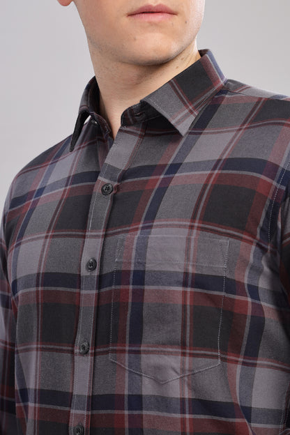 Bold Grey and black check shirt