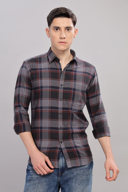 Bold Grey and black check shirt