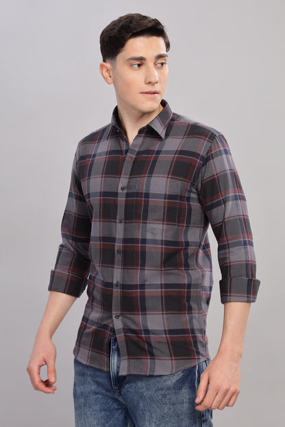 Bold Grey and black check shirt