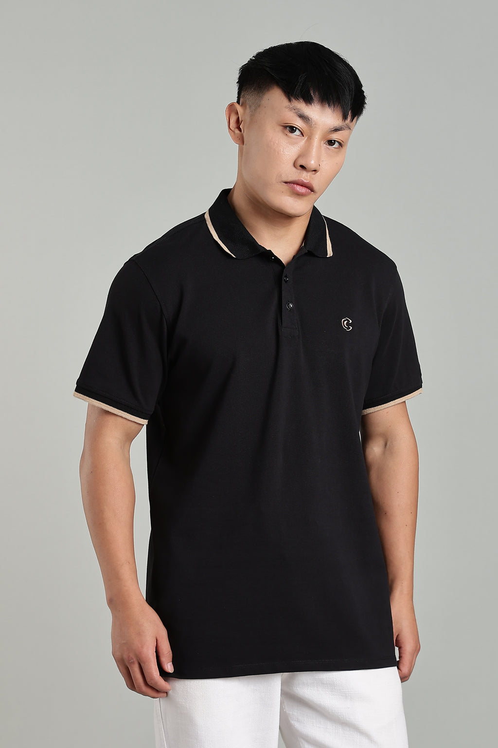 CAPDAZZ BLACK POLO T-SHIRT