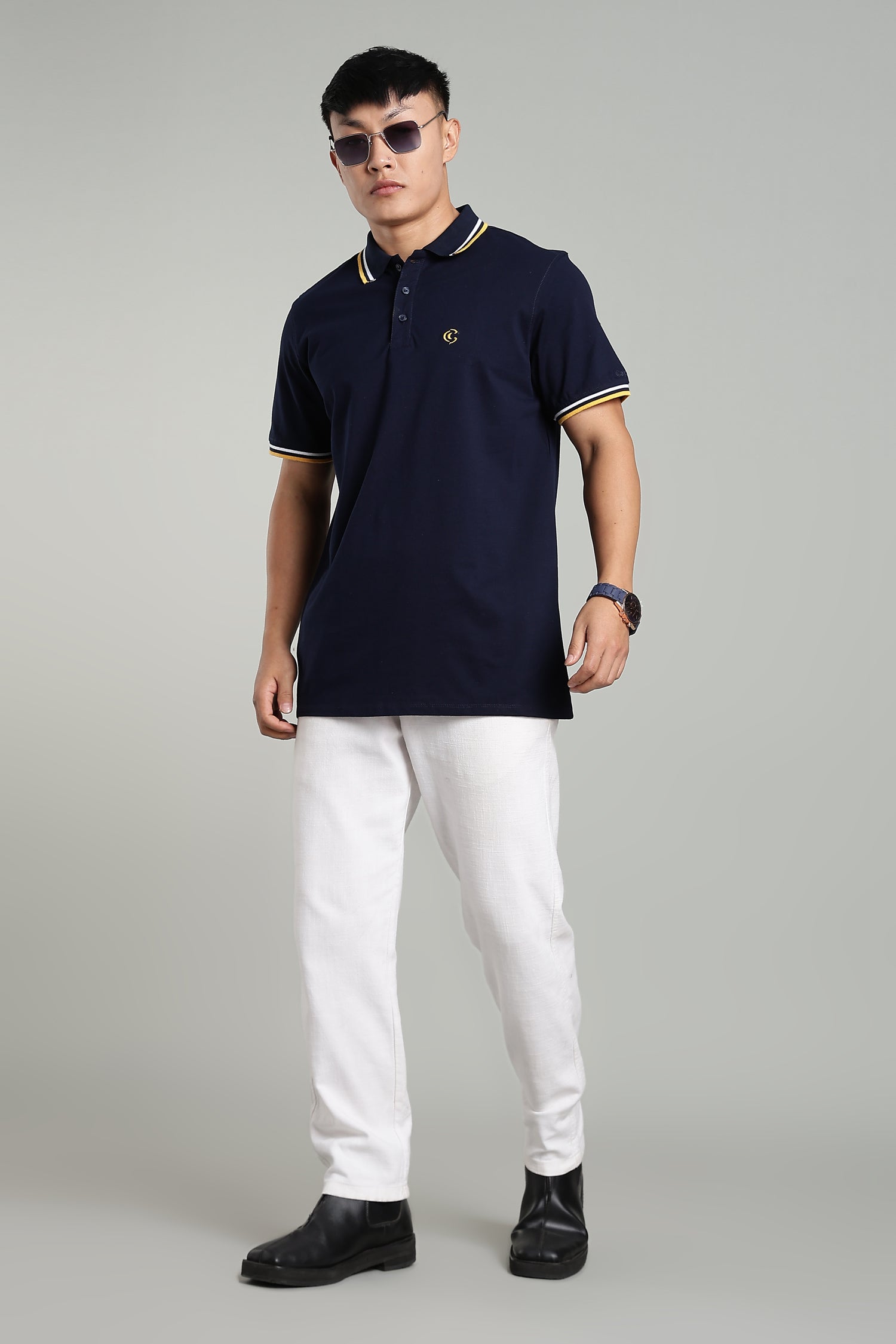 CAPDAZZ NAVY BLUE POLO T-SHIRT
