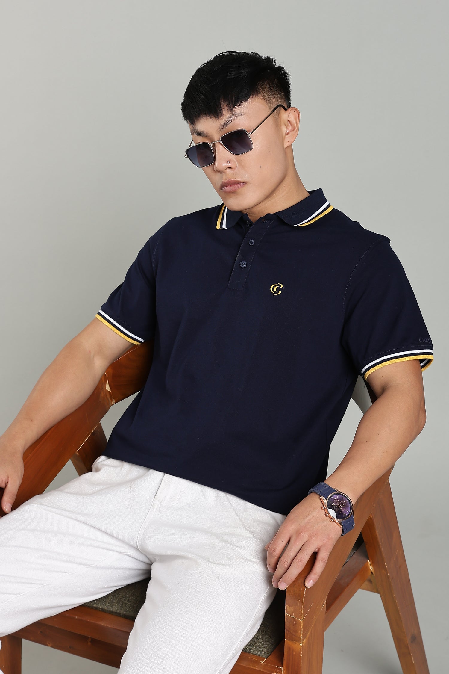 CAPDAZZ NAVY BLUE POLO T-SHIRT